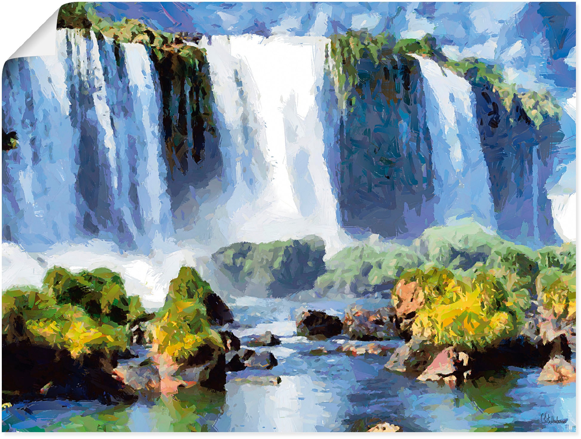 Wasserfallbilder, Rechnung kaufen »Iguazu in versch. Alubild, St.), Leinwandbild, als (1 Wandaufkleber II«, auf Wasserfälle Größen Wandbild oder Poster Artland