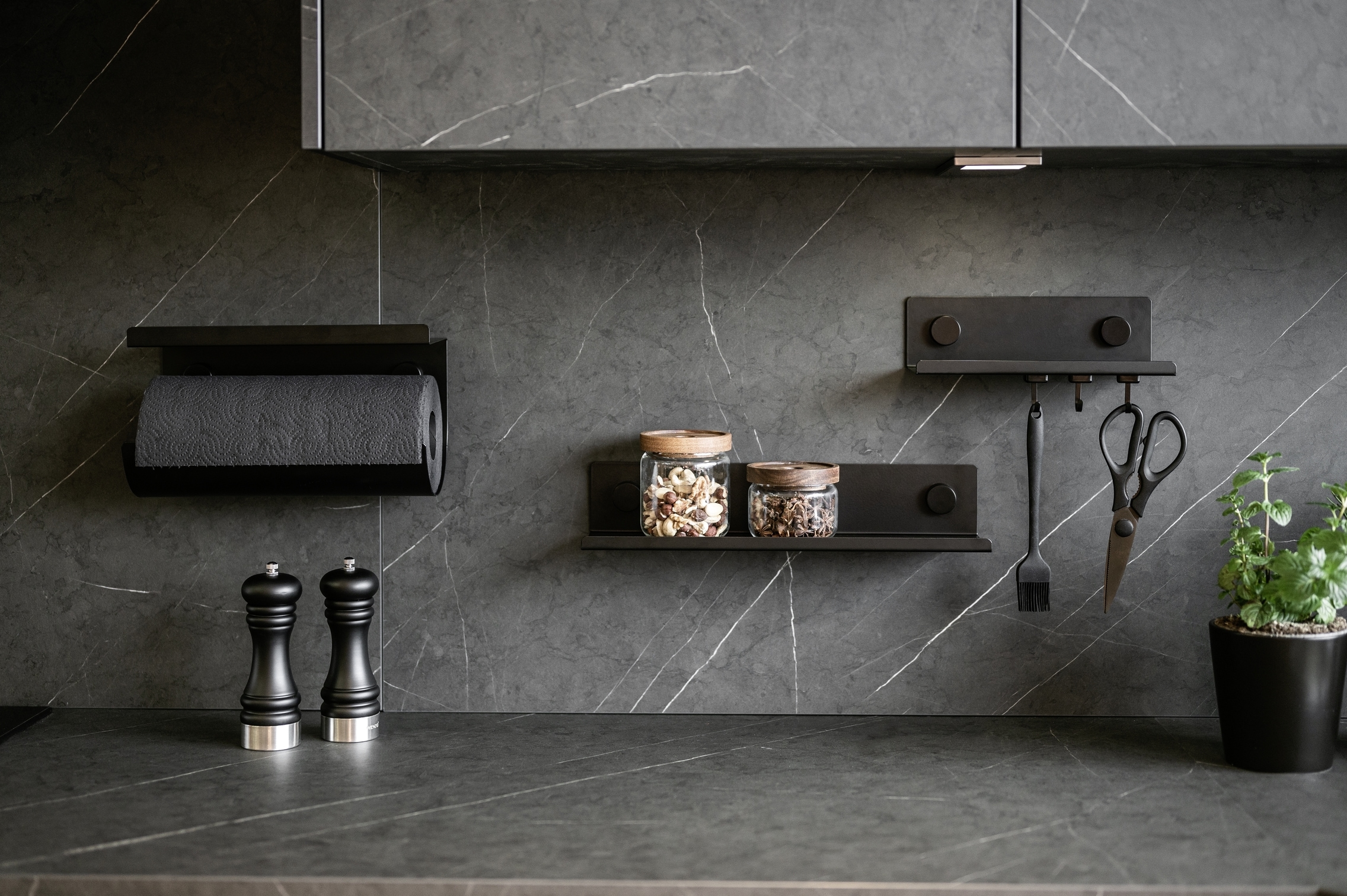 WENKO Küchenregal »Modell Jet M«, Regal für die Wand, Industrial Style, pulverbeschichtetes Metall