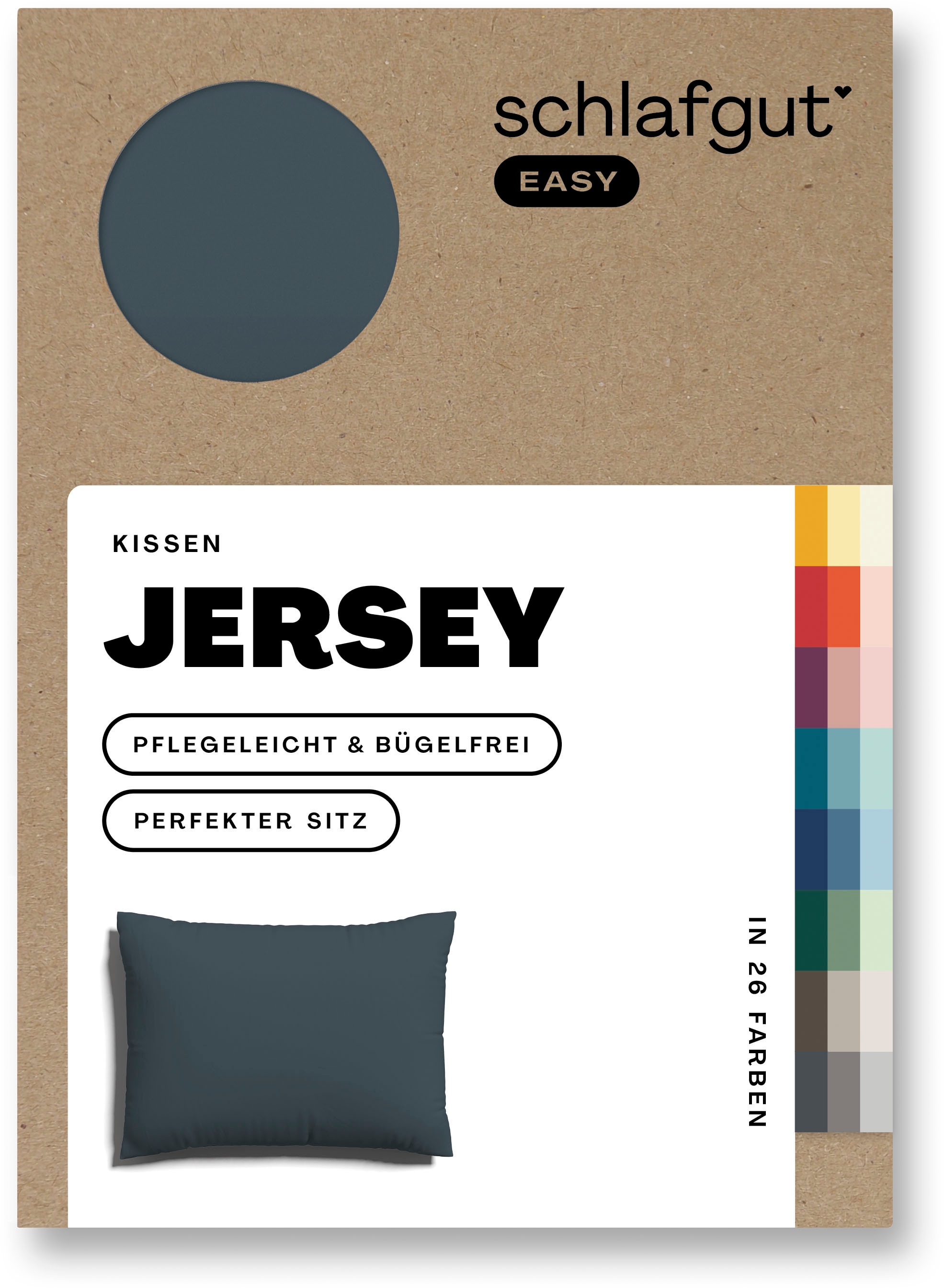 Schlafgut Kissenbezug »EASY Jersey«, (1 St.), Kissenhülle mit Reißverschluss, weich und saugfähig, Kissenbezug