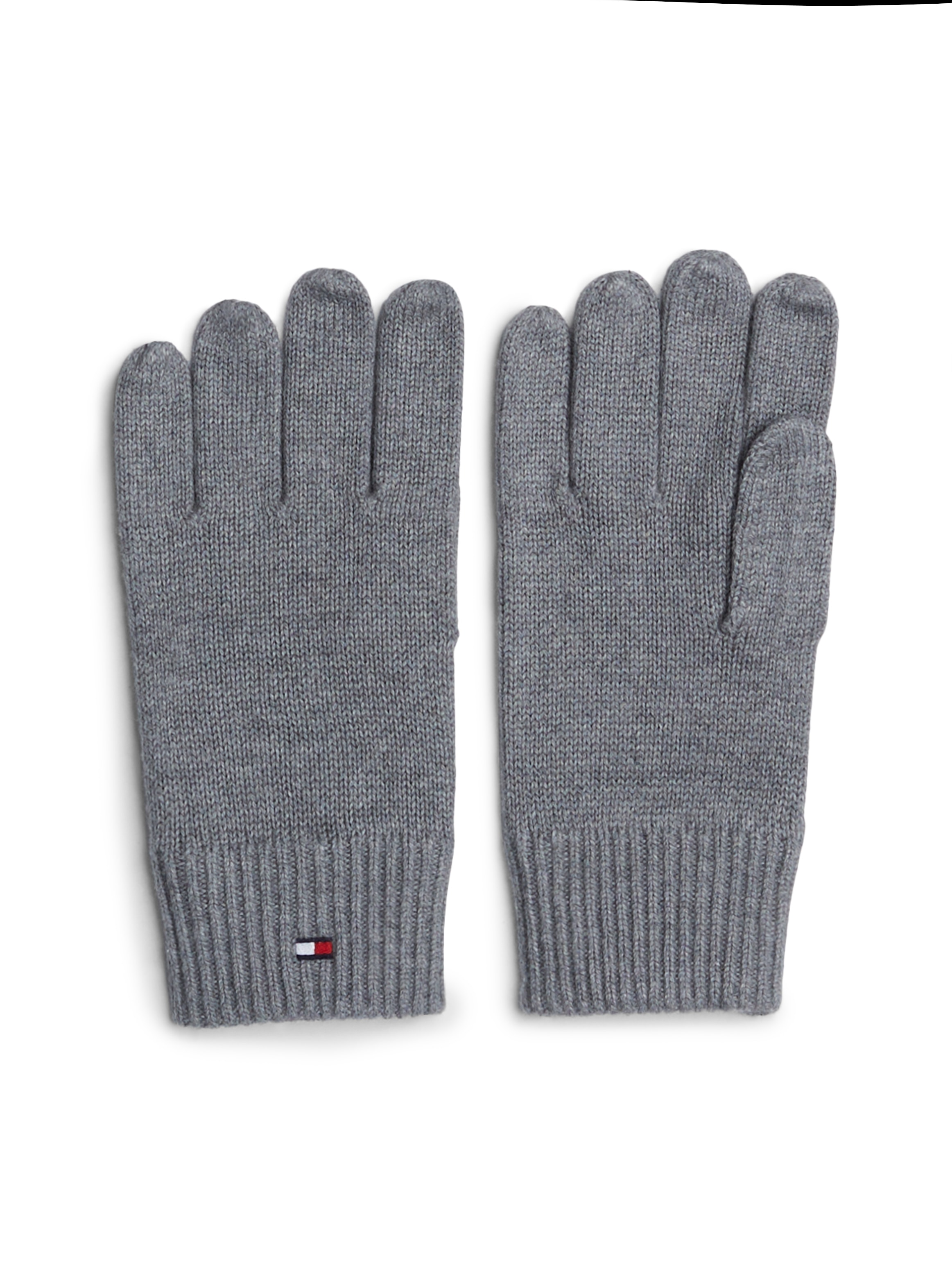 Tommy Hilfiger Strickhandschuhe »ESSENTIALS FLAG GLOVES«, mit Logostickerei