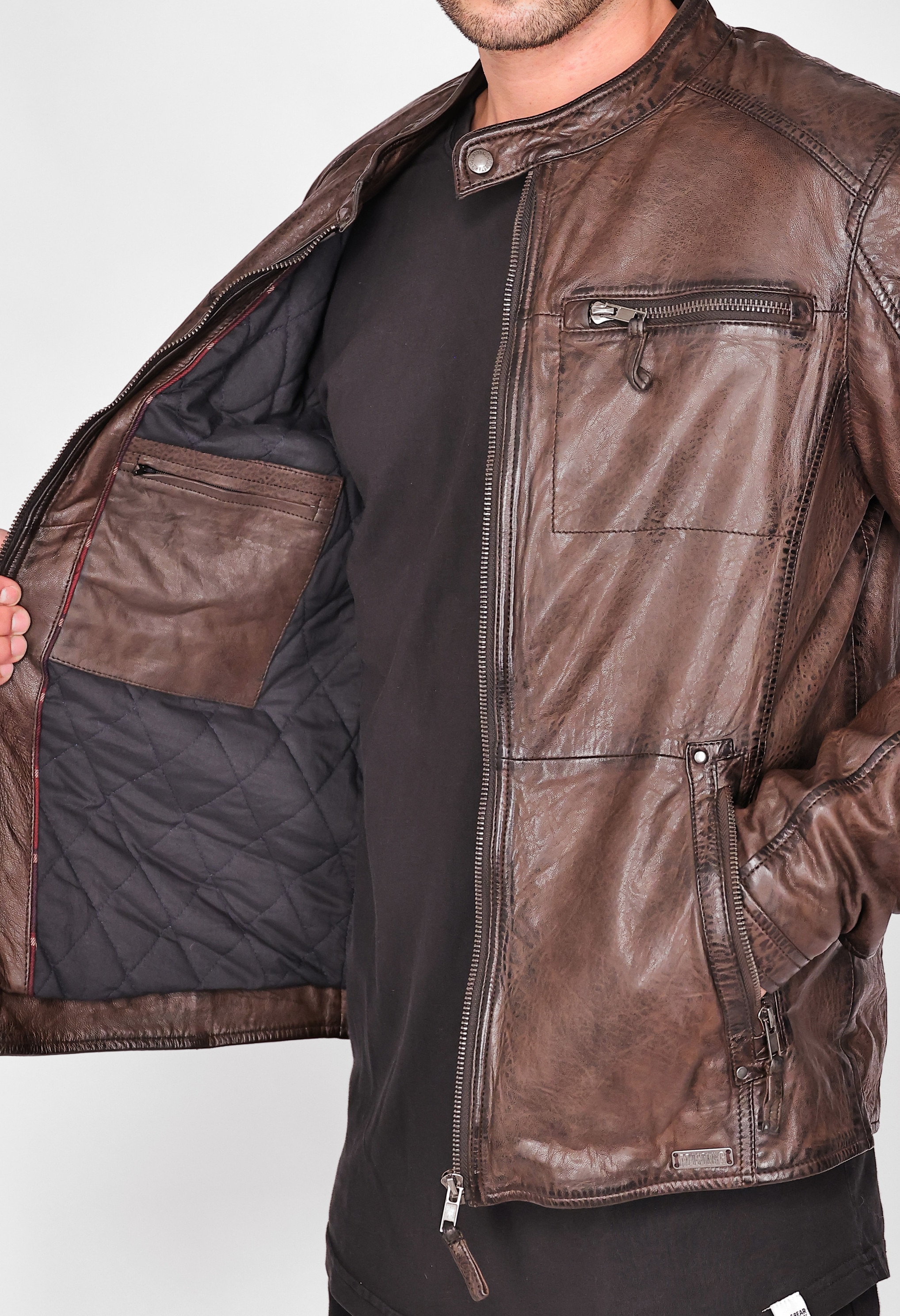 MUSTANG Bikerjacke »Lederjacke 31020238«