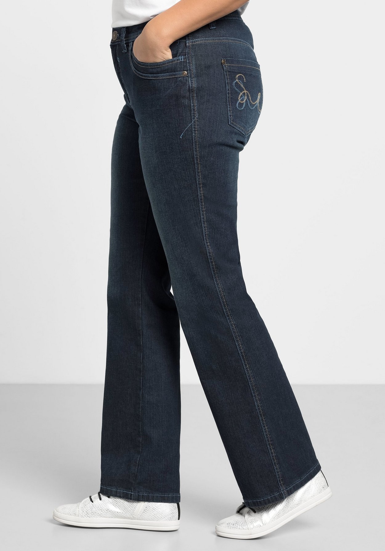 Sheego Stretch-Jeans »Jeans mit Used-Effekten«