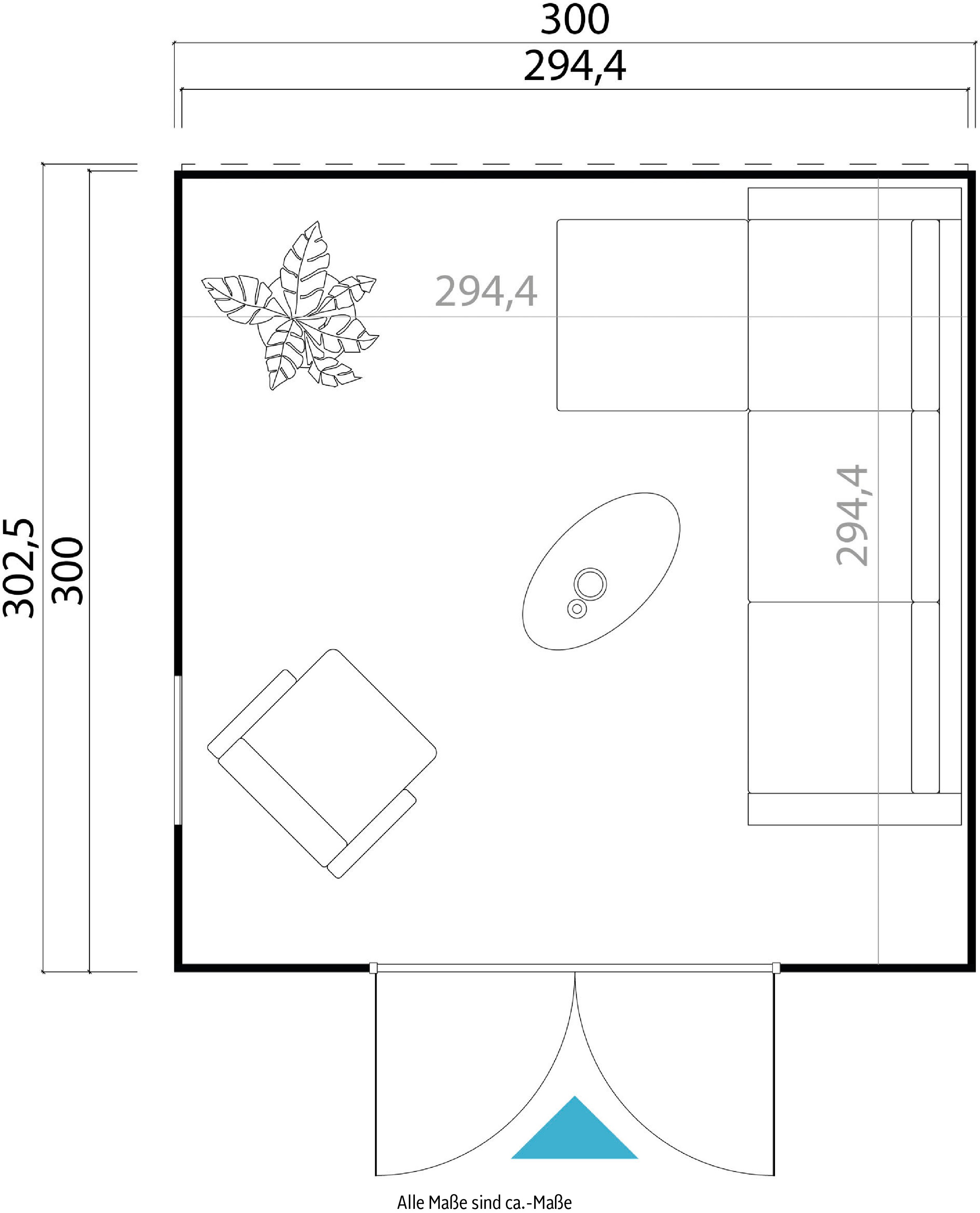 LASITA MAJA Gartenhaus »PALERMO 1«, (Set, inkl. Fussbodenbretter zum verlegen)