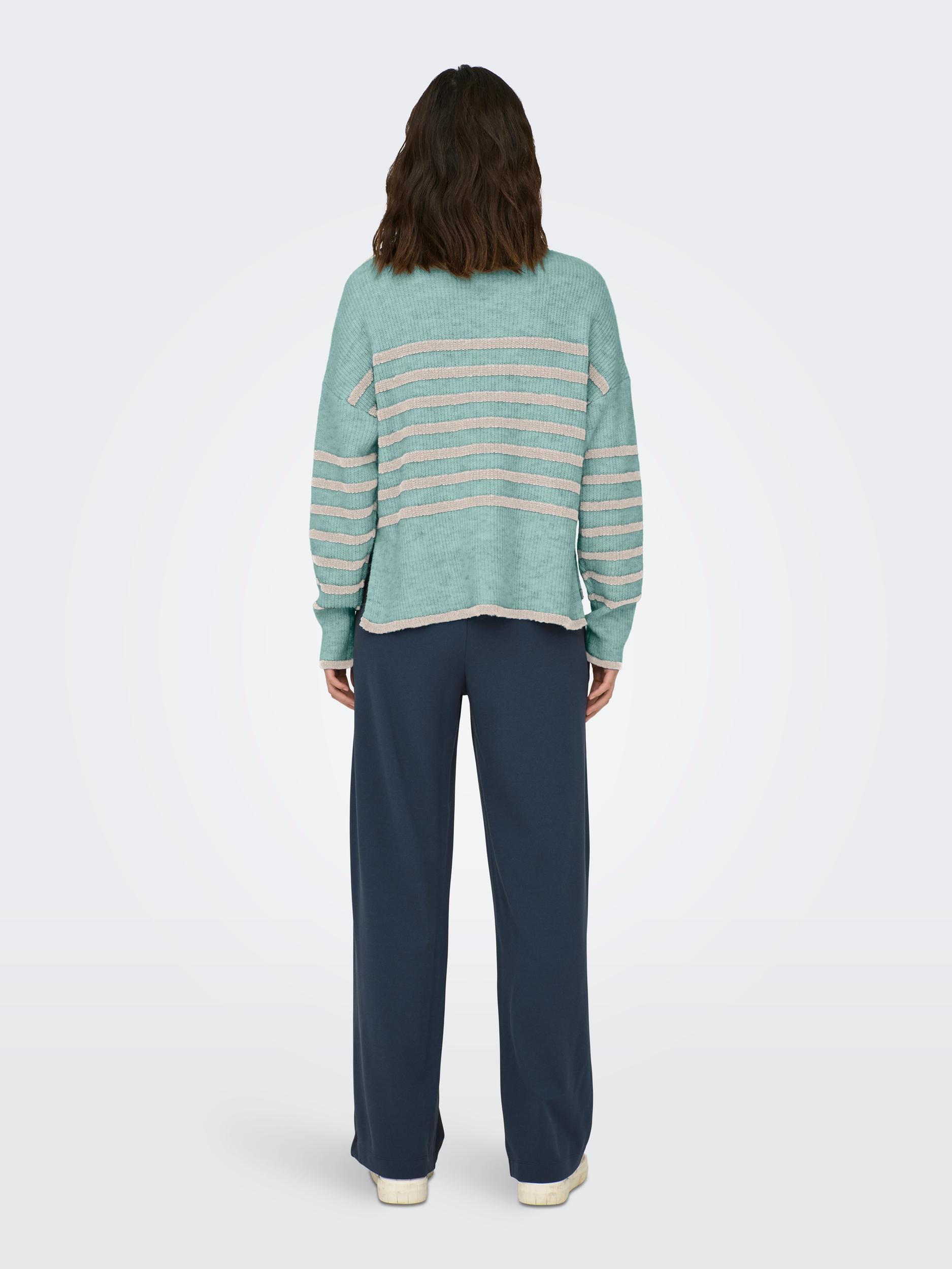 ONLY Strickpullover »ONLFRIDI LIFE LS STRIPE HIGH NECK KNT«