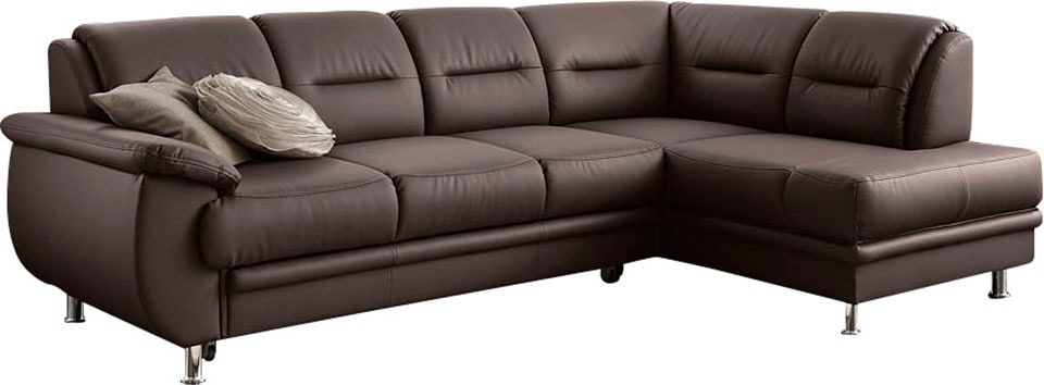 sit&more Ecksofa »Mailand L-Form«, wahlweise mit Bettfunktion