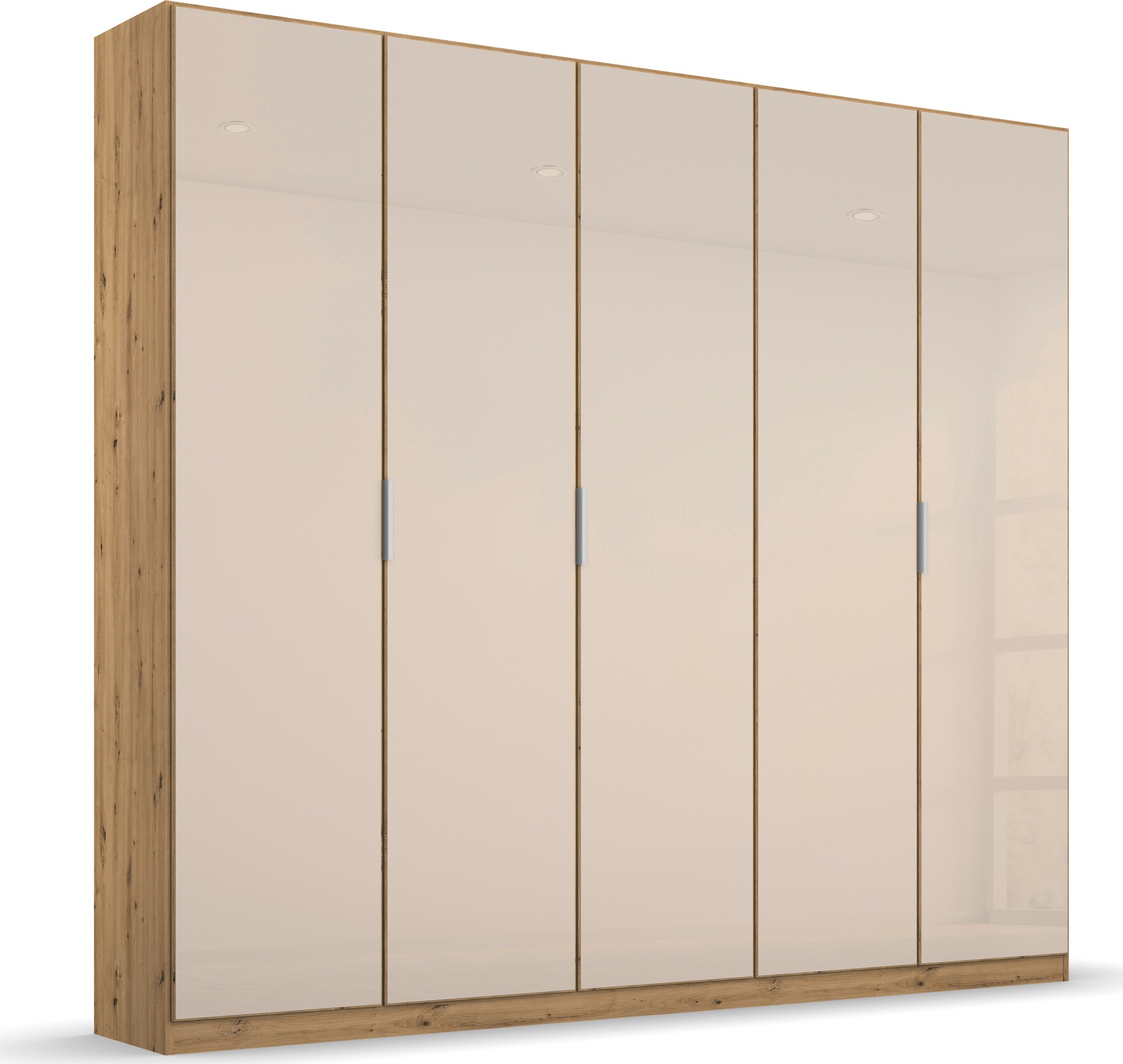 rauch Drehtürenschrank »Kleiderschrank Schrank Garderobe KOLUNA mit hochwertiger Glasfront«, (Breiten 181/226/271/315 cm Höhen 210/229 cm), inkl. 2 Innenschubladen sowie extra Einlegeböden MADE IN GERMANY