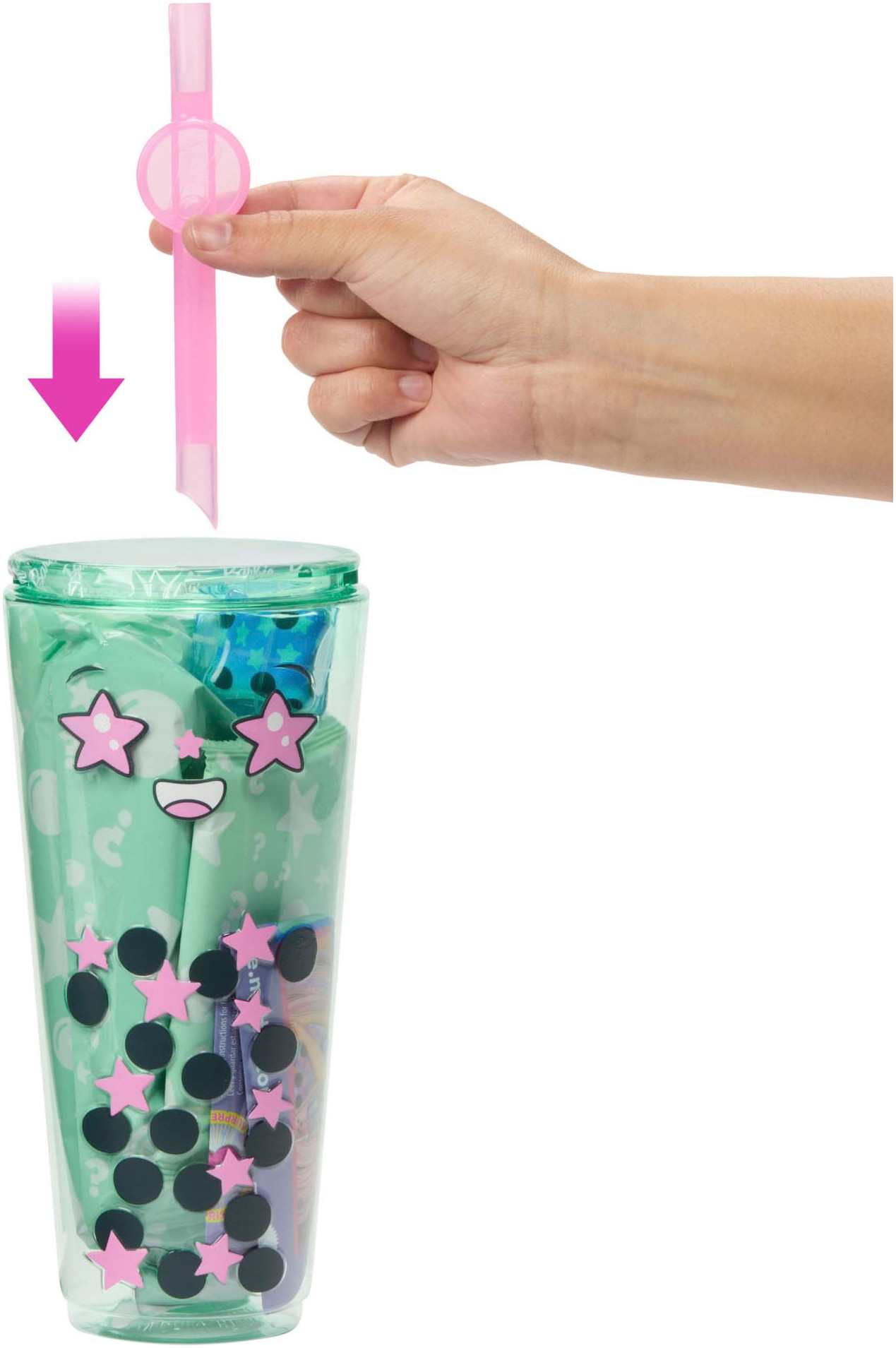 Barbie Anziehpuppe »Pop Reveal Bubble Tea Serie mit duftender Green-Tea-Modepuppe«, mit Farbwechseleffekten