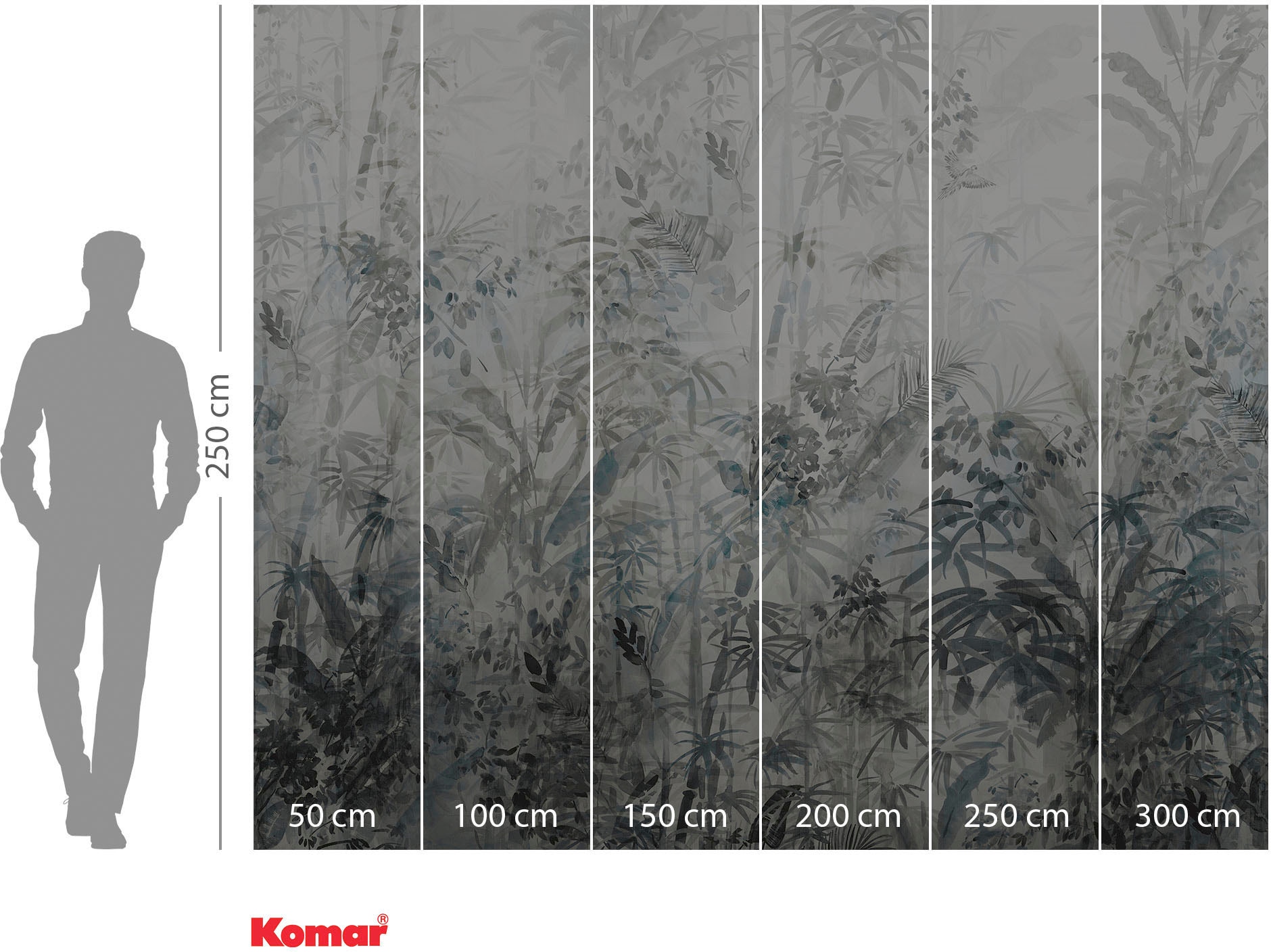 Komar Vliestapete »Digitaldruck Vlies -  Wondrous Watermarks - Größe 300 x 250 cm« bedruckt glatt Wohnzimmer, Schlafzimmer