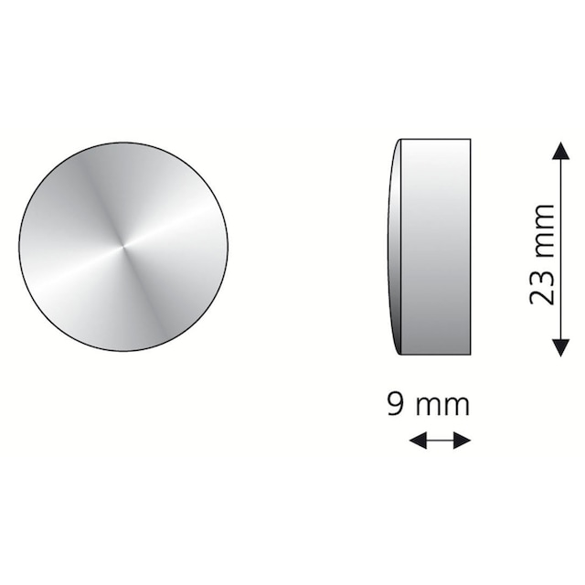 Liedeco Gardinenstangen-Endstück »Endstück, Endknopf nickel-glanz  