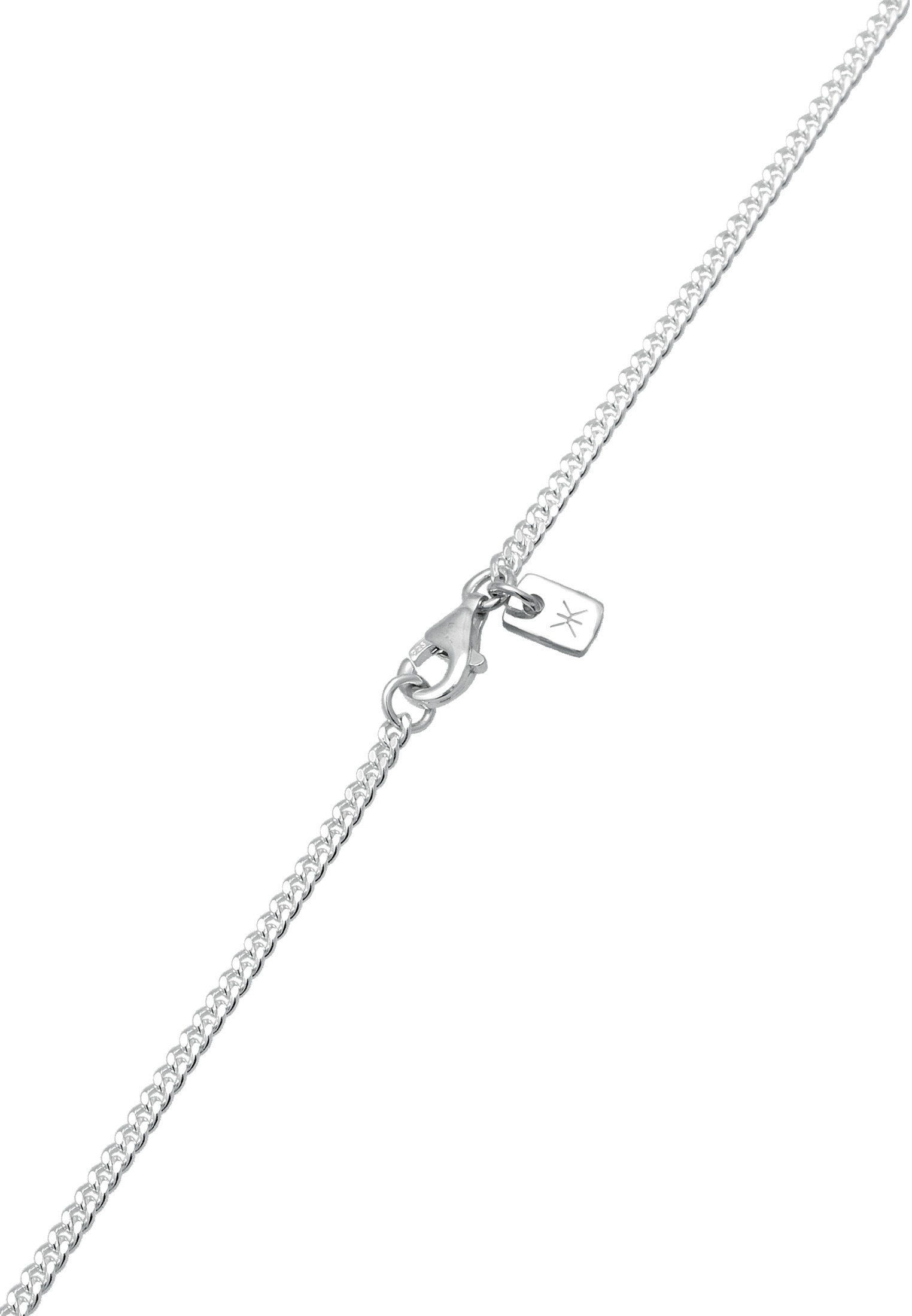 Kuzzoi Lange Kette »Halskette Anker Zirkonia Weiß 925 Sterling Silber«