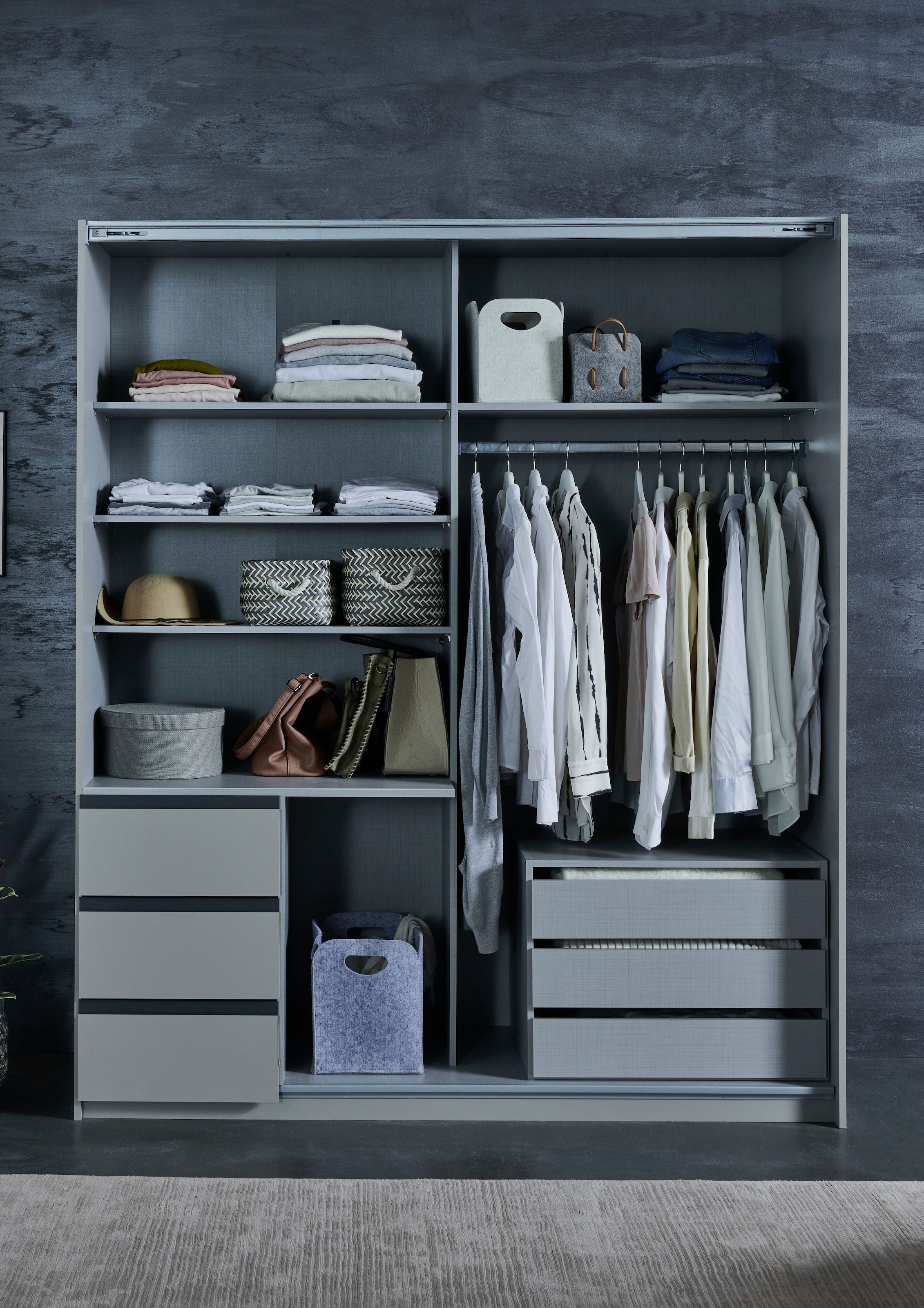 Wimex Schwebetürenschrank »Stade, B: 168cm, inkl. Spiegel und von außen bedienbaren Schubladen« erhältlich in verschiedenen Farben