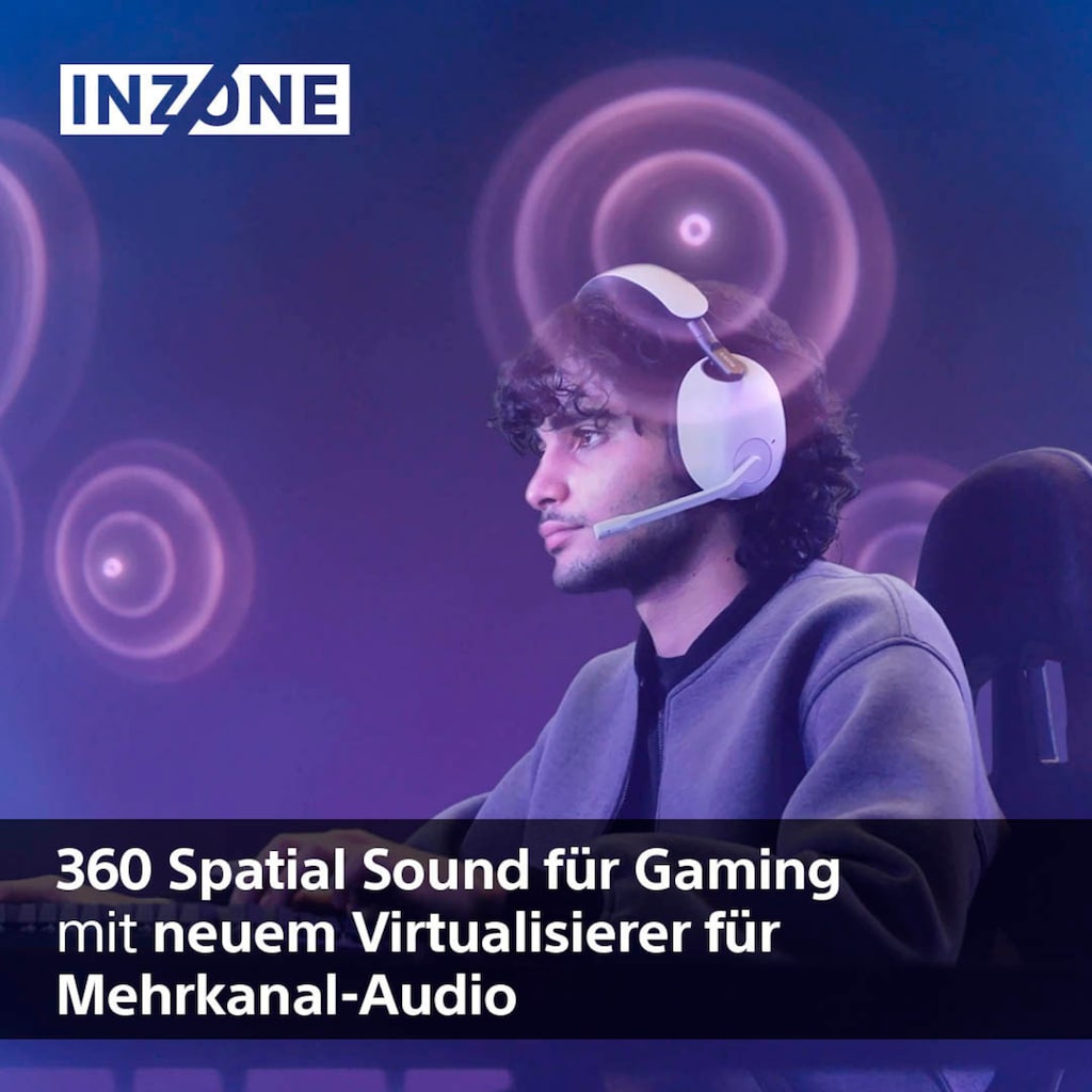 Sony Gaming-Headset »INZONE H9«, Bluetooth-Wireless, Active Noise Cancelling (ANC)-LED Ladestandsanzeige-Quick Attention Modus