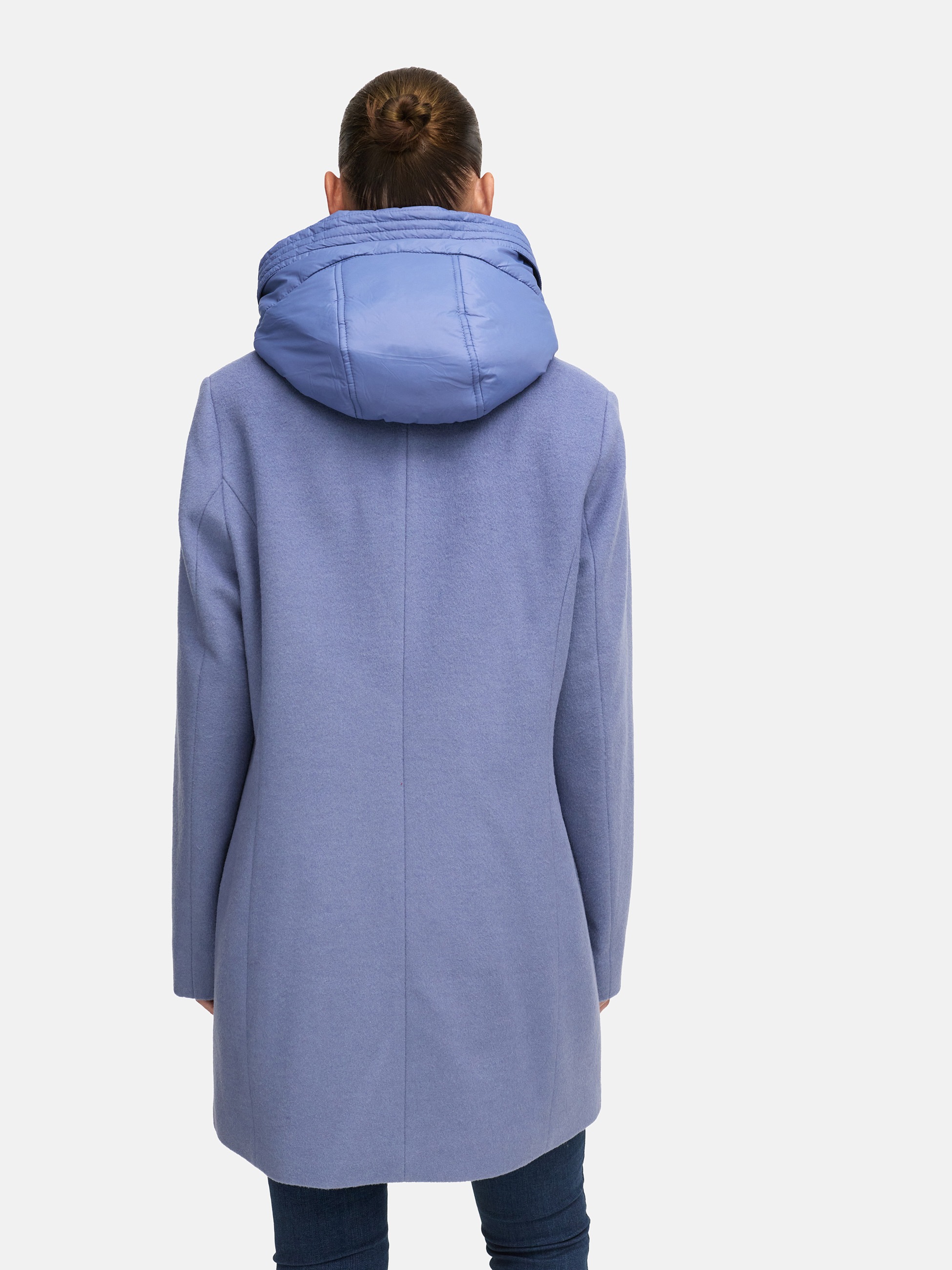 MANISA Wolljacke mit Kapuze mit herausnehmbarer Kapuze