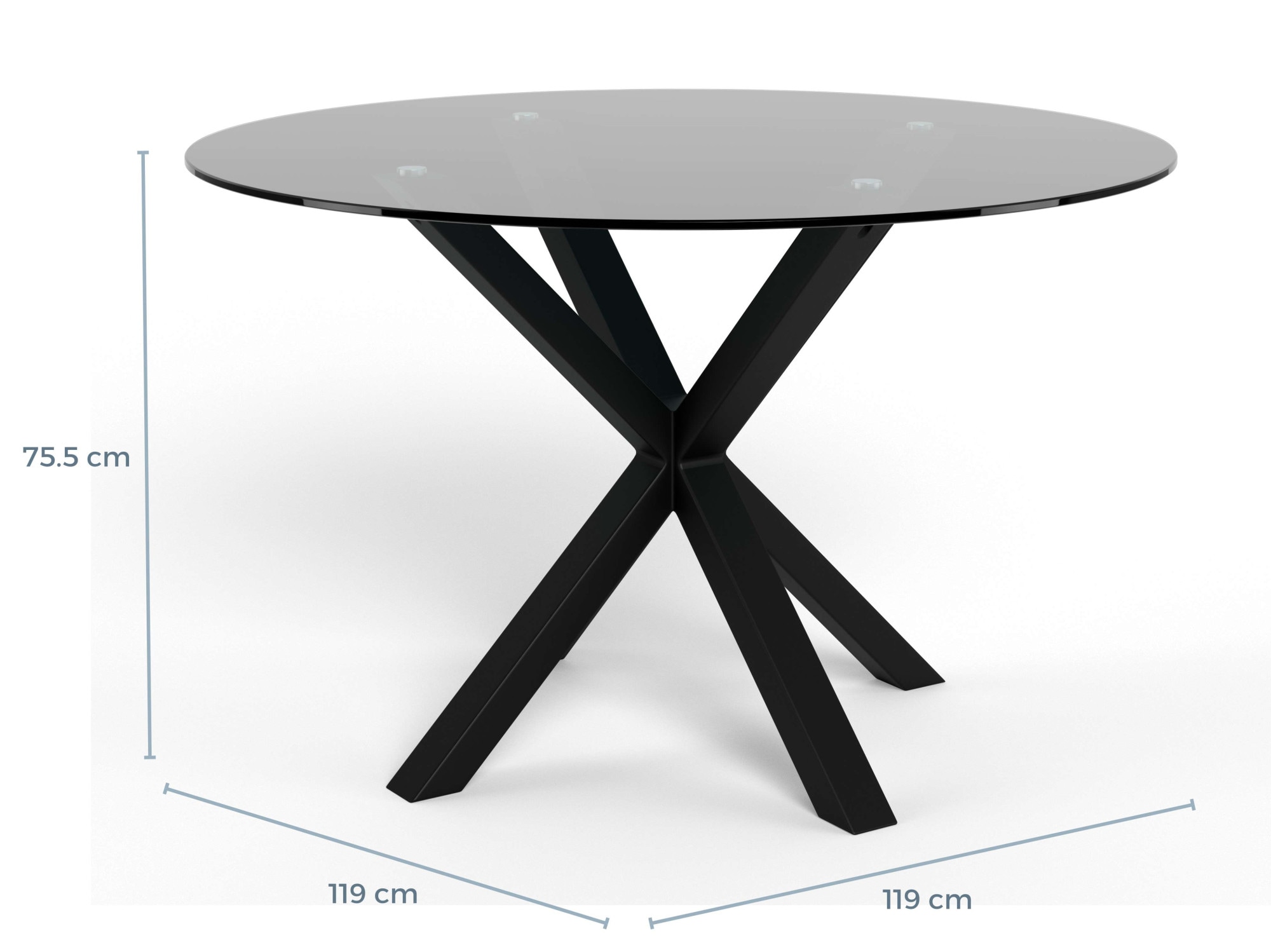 ACTONA GROUP Esstisch »Heaven, runde Tischplatte aus Keramik o. Glas & belastbar bis 100 kg« Esstisch, OTTOs Choice,  Robustes Gestell aus Stahl, Skaninavisches Design, Ø119 cm