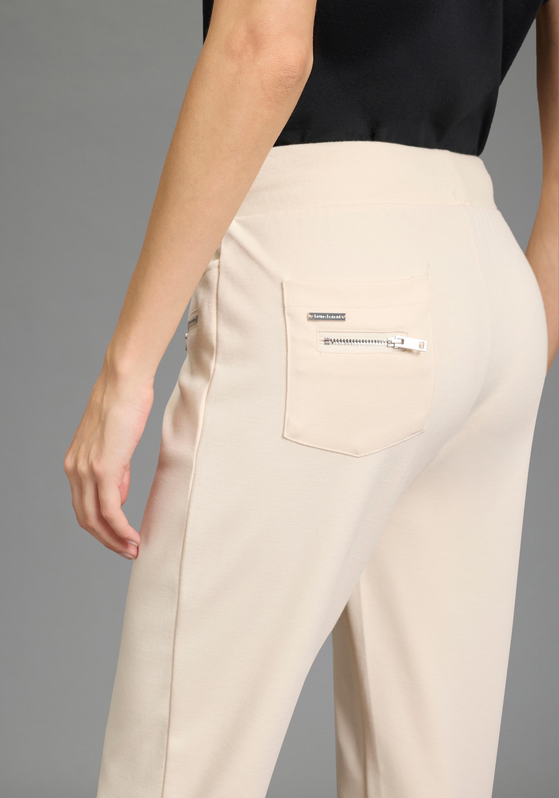 Bruno Banani Jerseyhose  figurbetonte Passform, knöchellang mit Rippbündchen