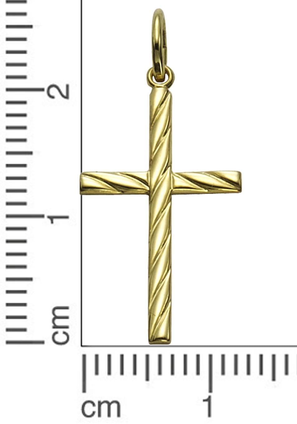 Firetti Kreuzanhänger »Symbol des kaufen glanz, gestreift« längs Raten Glaubens, auf