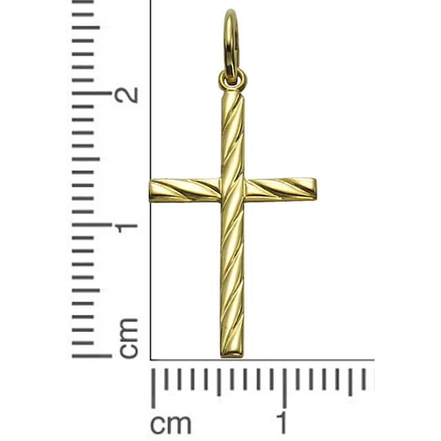 Firetti Kreuzanhänger »Symbol des Glaubens, glanz, längs gestreift« auf  Raten kaufen