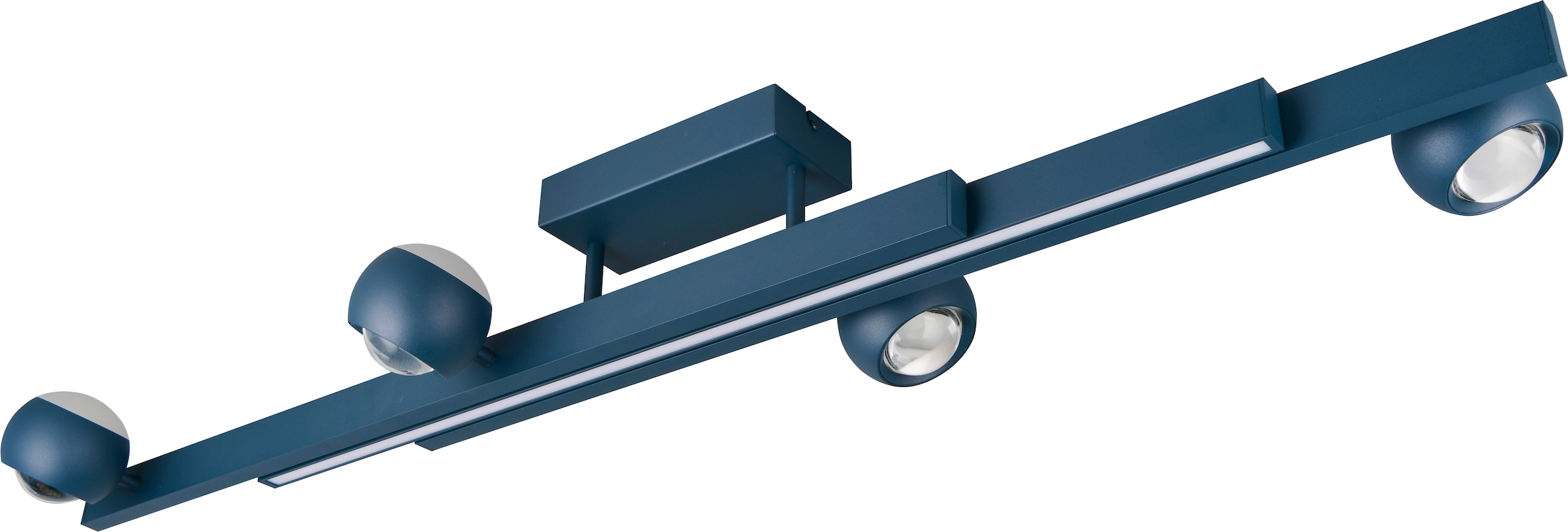 Musterring LED Deckenleuchte »CANNON, 4-flammige LED Deckenlampe 36W 4150Lumen 2300-4000K CCT« LED-Board 1 Stk. Farbwechsler | warmweiß - kaltweiß mit Fernbedienung, ausziehbar, schwenkbare Lichtkegel, dimmbar Memory