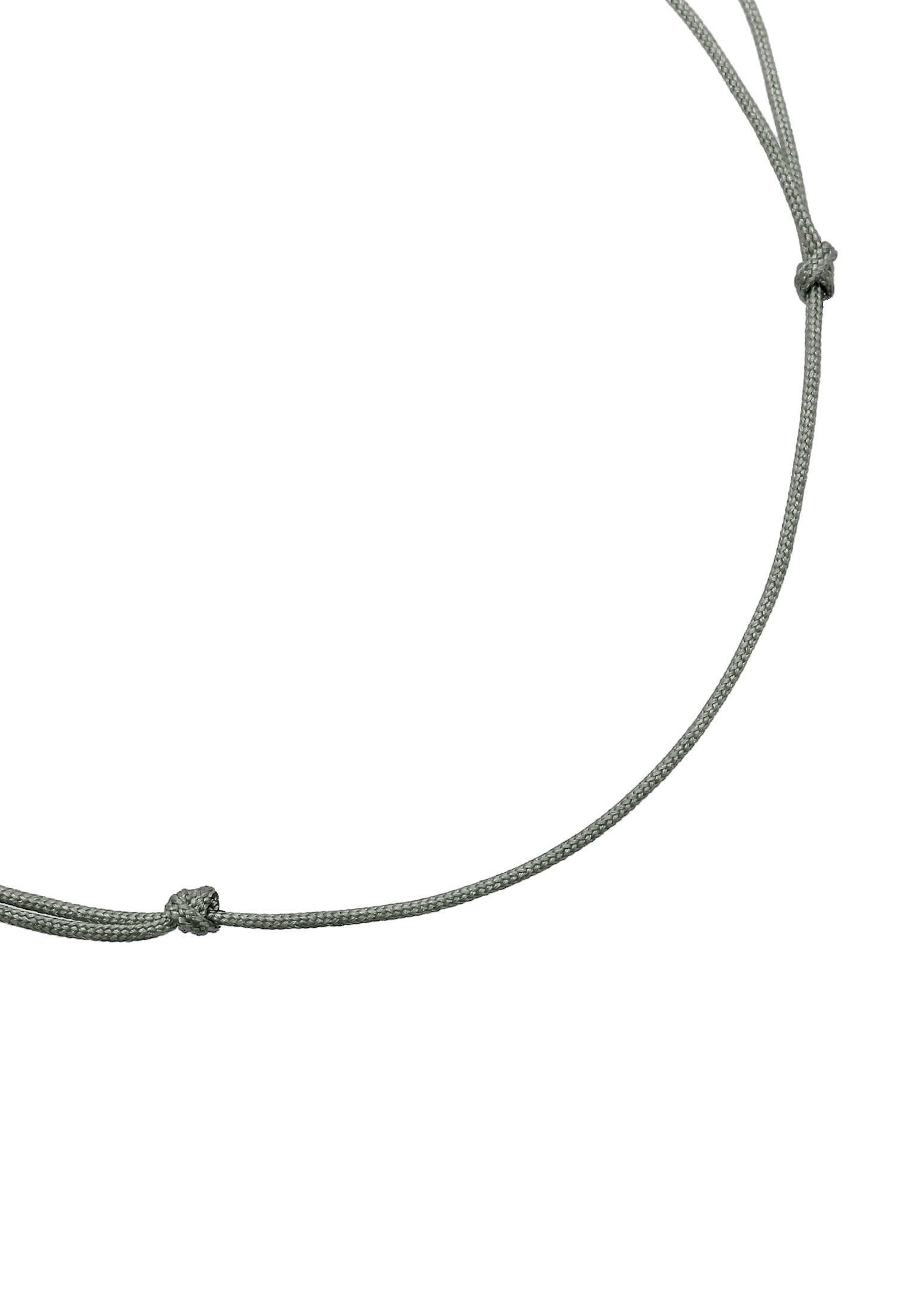 Elli Fußkette »Fußschmuck Nylon Grau mit Anhänger Feder 925 Sterling Silber«