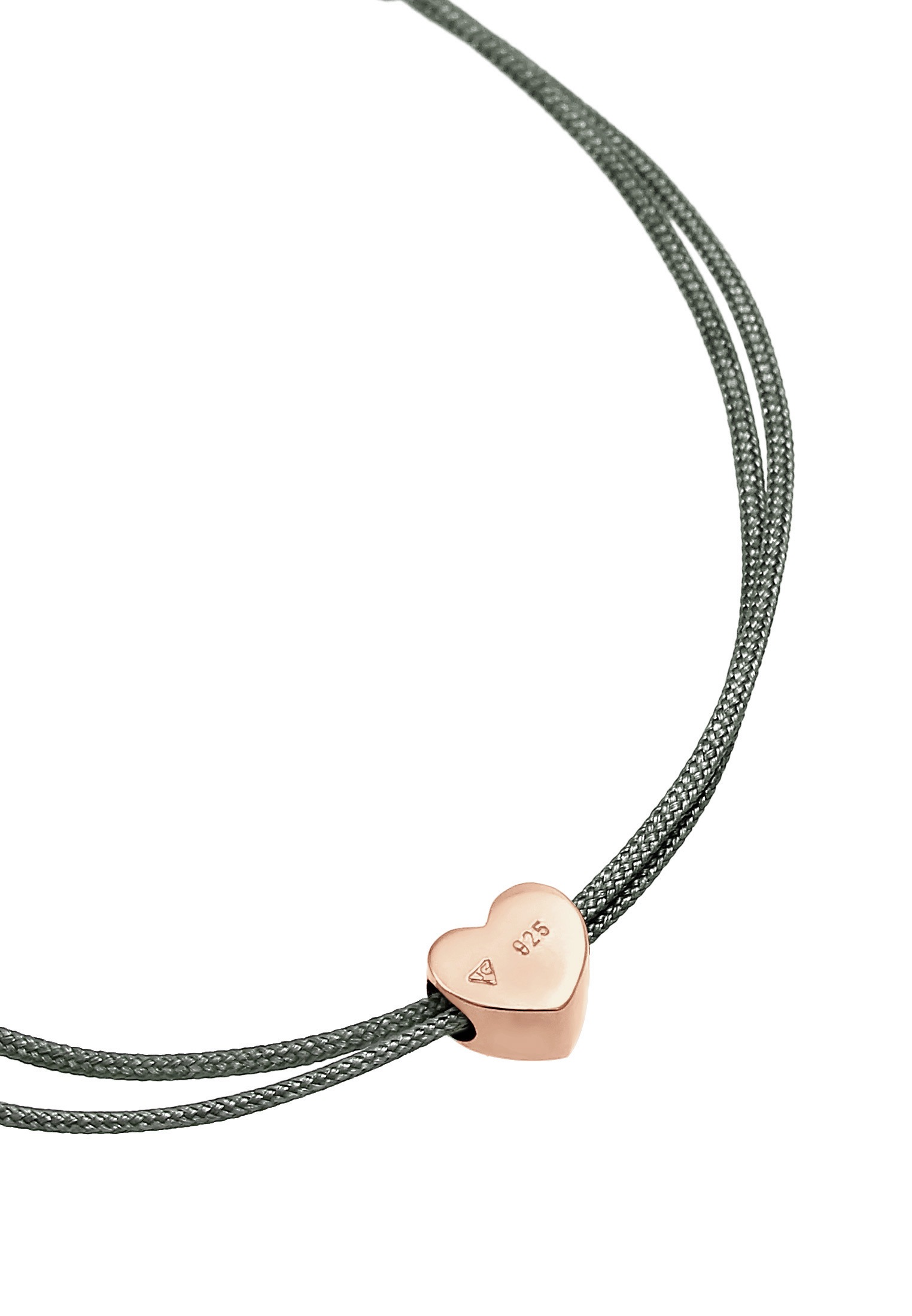 Elli Armkette »Armband Herz Liebe Textil Romantik 925 Silber«