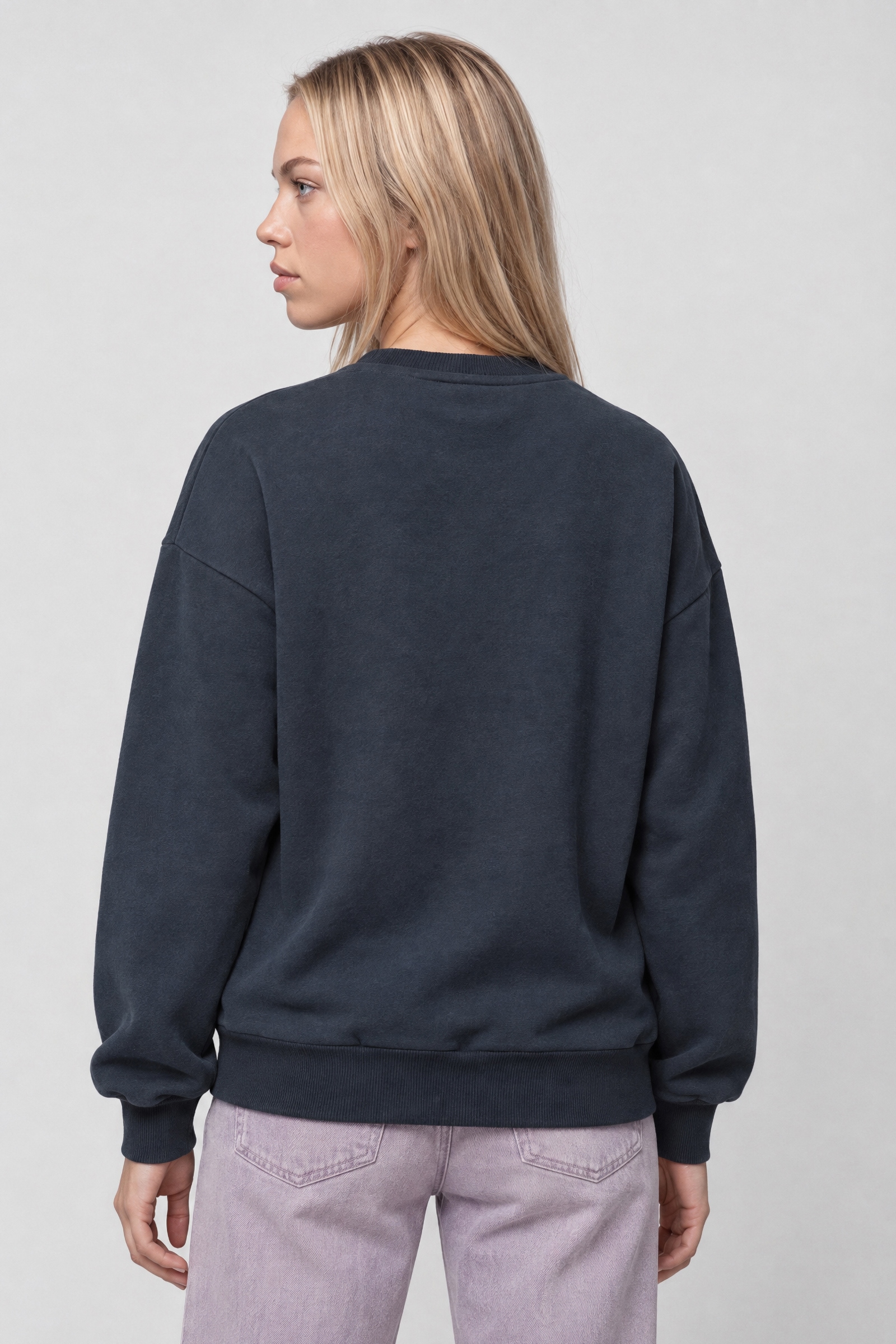 Alife & Kickin Sweatshirt , Brustprint ALOVE, Rippbündchen, überschnittene Schultern, Relaxed Fit
