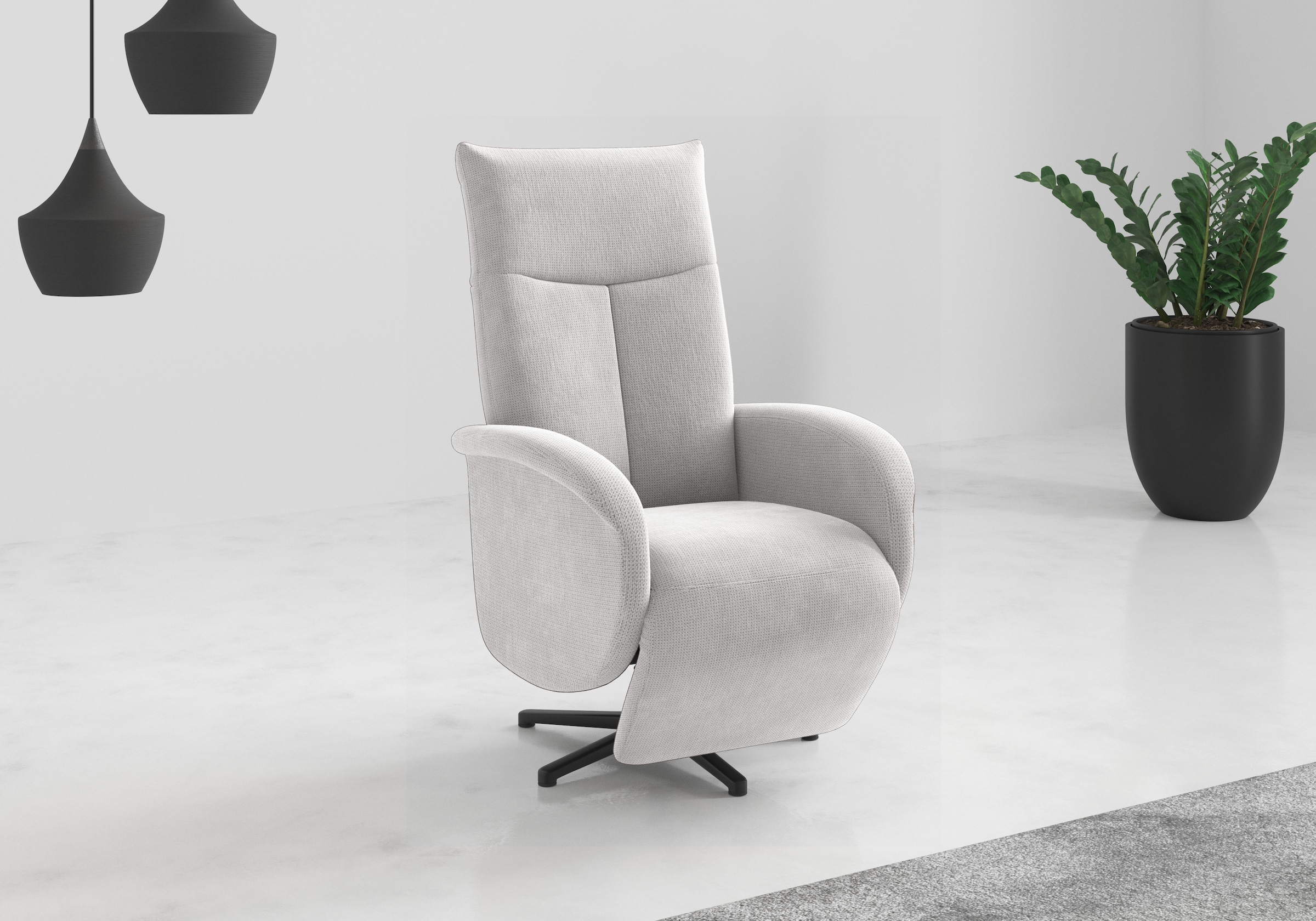 sit&more TV-Sessel "Juma, inkl. Drehfunktion & Kopfteilverstellung" Höhe Armlehne 64 cm, wahlweise mit Aufstehhilfe, 2 Motoren und Akku
