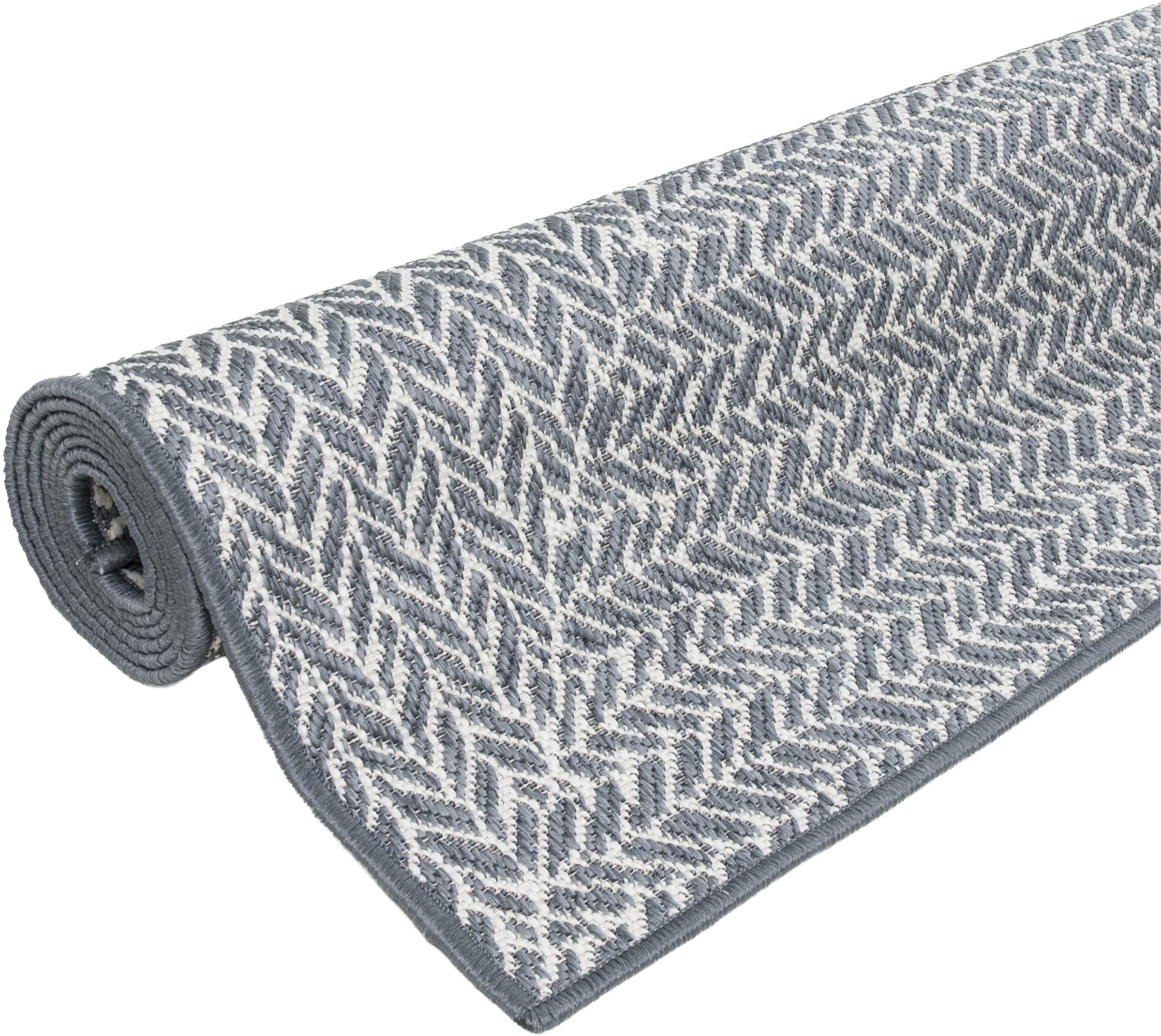 OTTO home Teppich »Matts in Strick-Optik auch für Balkon und Terrasse«, rechteckig, 5 mm Höhe, In- und Outdoor geeignet, Wetterfest & UV-beständig