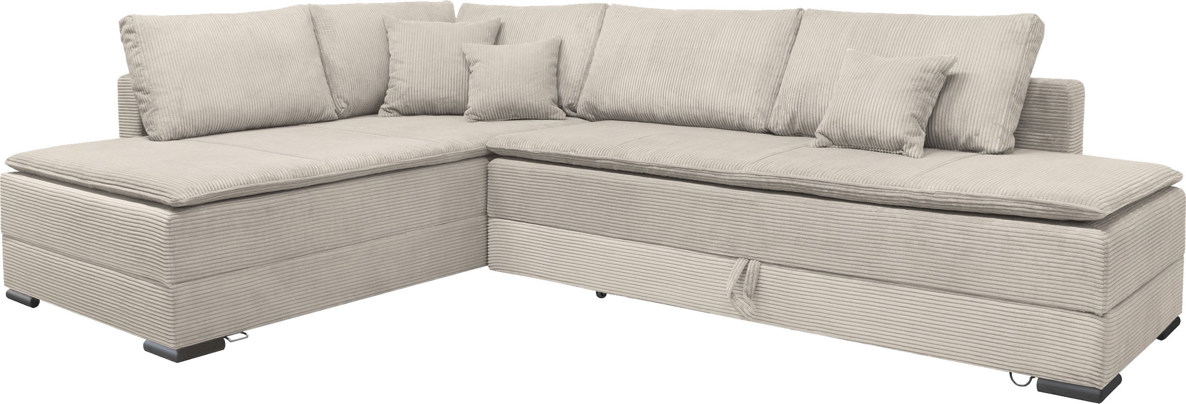 INOSIGN Ecksofa, inklusive Bettfunktion und Bettkasten
