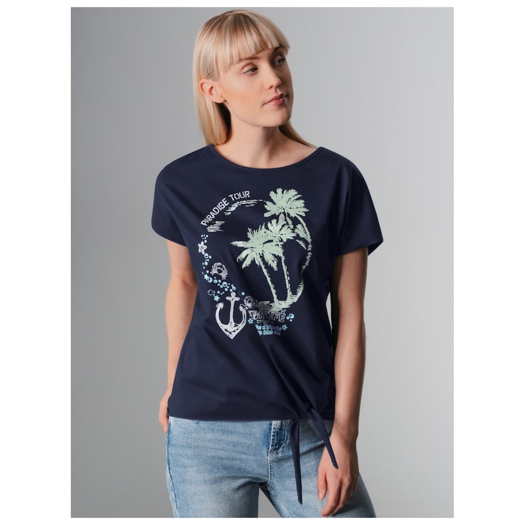 Trigema T-Shirt »TRIGEMA T-Shirt mit modischem Knoten«, (1 tlg.)