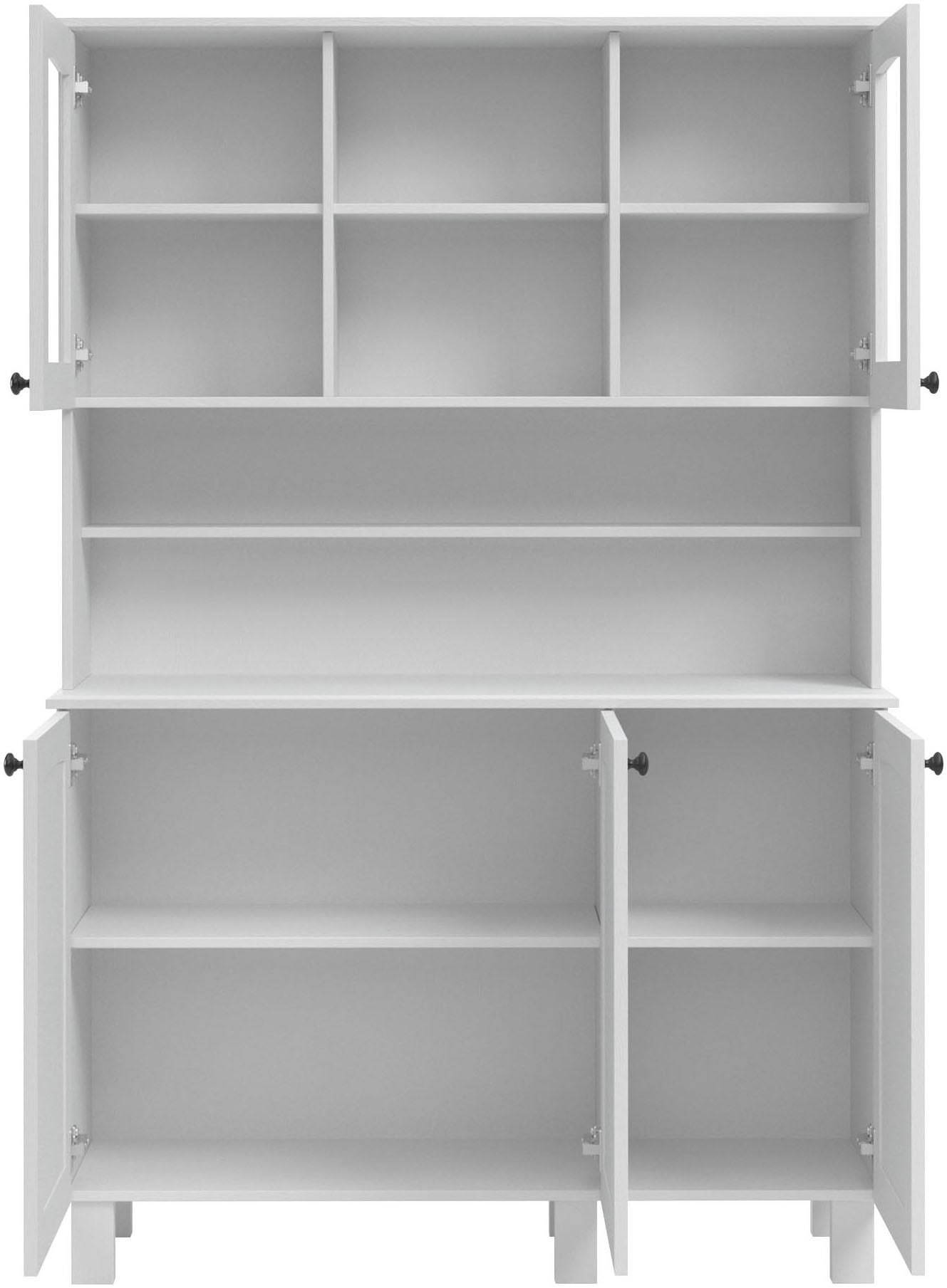 KOCHSTATION Küchenbuffet »KS-Osby«, (1 St.), Kiefer massiv, Breite 120 cm, 5 Türen