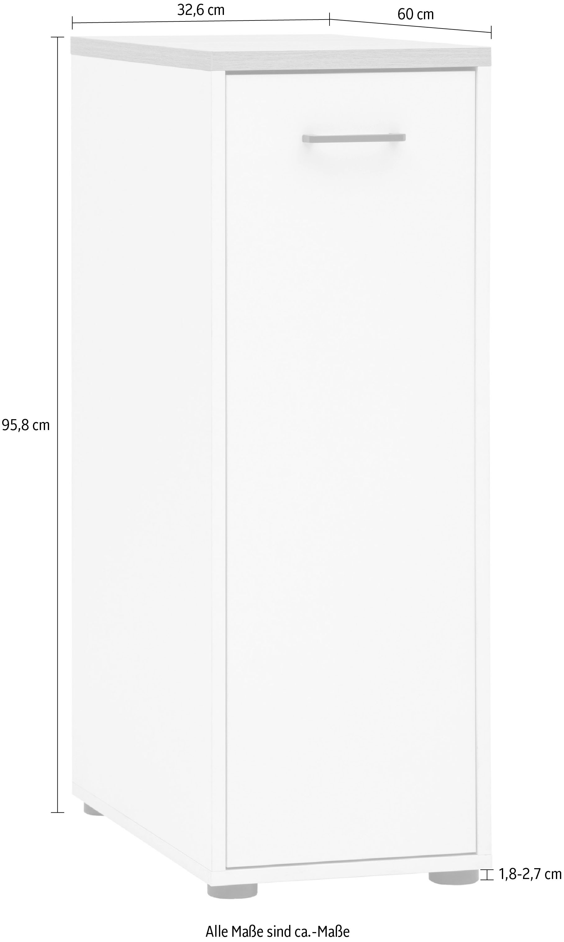 Schildmeyer Apothekerschrank »Solea, Apothekerschrank, Made in Germany, B: 45,1 cm« 1 Stk. tlg. Solide Verarbeitung - Dieses Produkt ist in Deutschland gefertigt
