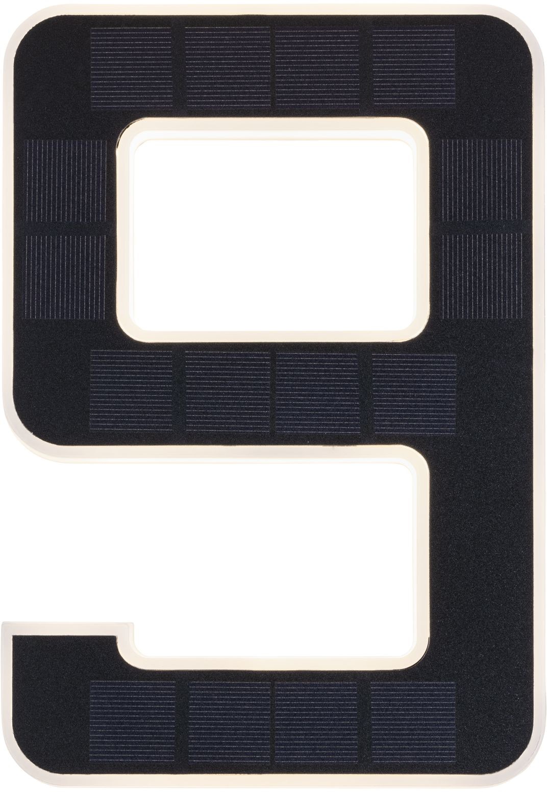 Paulmann LED Außen-Wandleuchte »Solar Hausnummer« LED-Modul 1 Stk. Warmweiß LED-Modul, Hausnummern, Buchstaben wählbar, Akku wechselbar