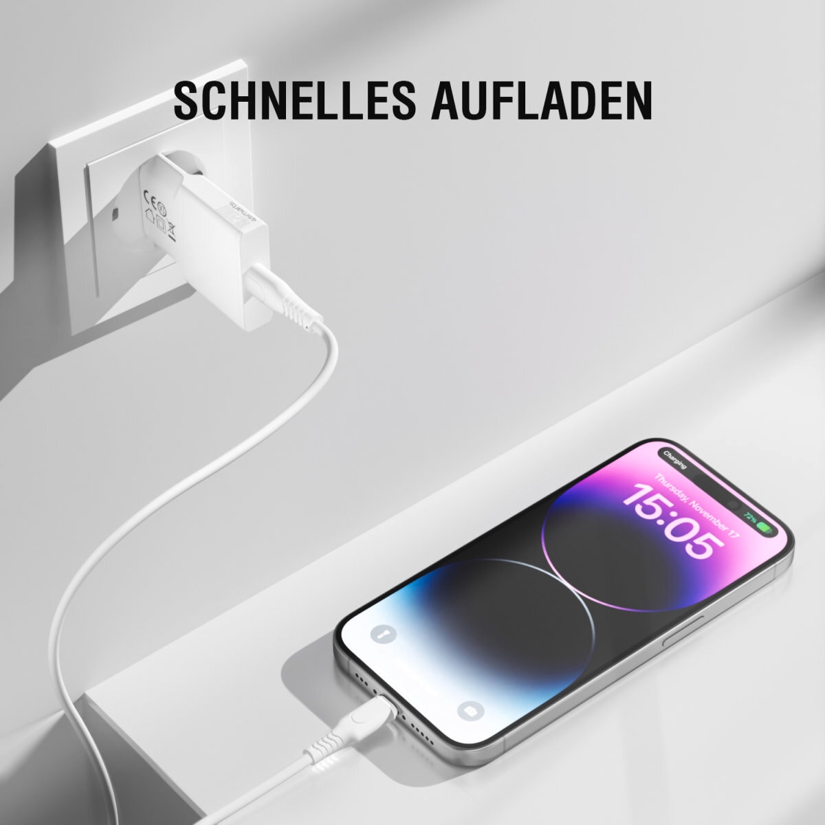4smarts USB-Ladegerät »Set PDPlug Slim 20W GaN 1C + USB-C auf Lightning Kabel«