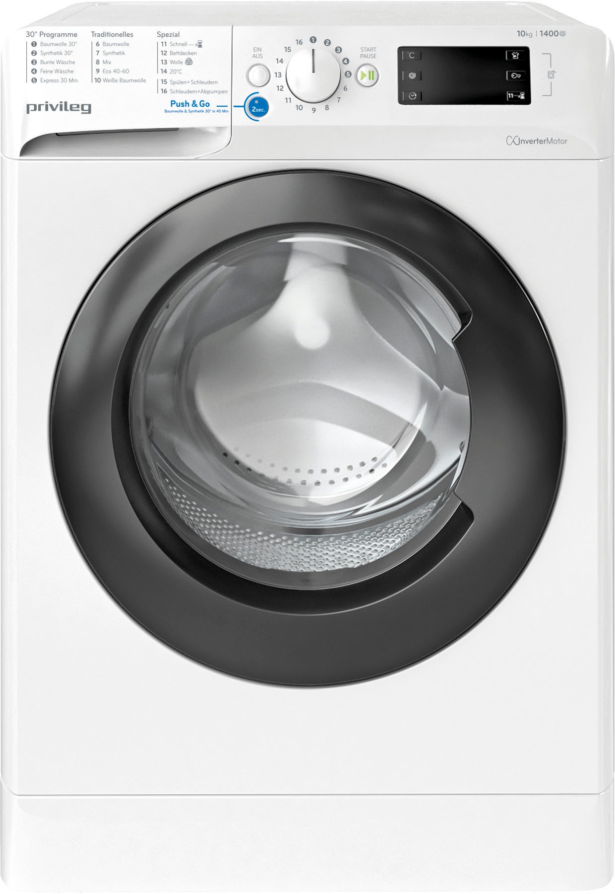 Privileg Waschmaschine »PWF X 1073 A«, 10 kg, 1400 U/min, 50 Monate Herstellergarantie