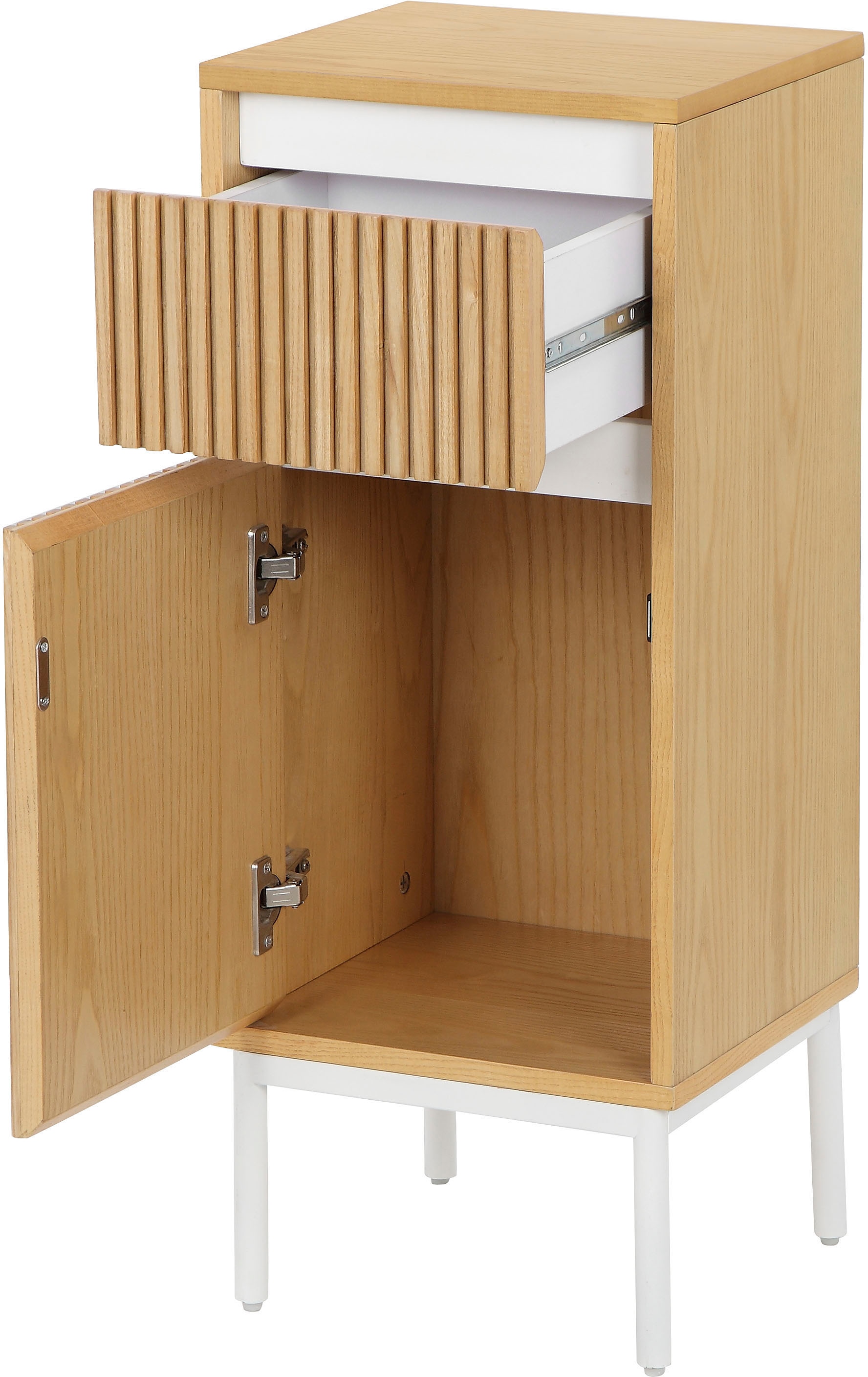 welltime Unterschrank »Falun«, Badmöbel, Badezimmerschrank mit Rille, Breite 35 cm