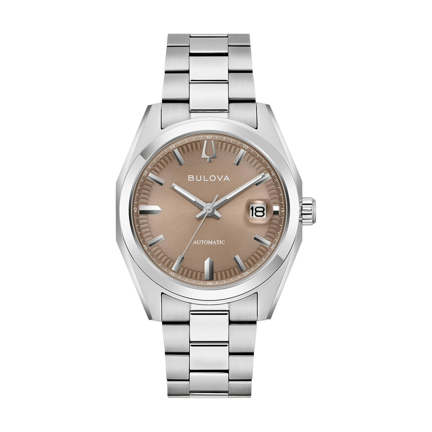 Bulova Automatikuhr »Surveyor« Armbanduhr, Damenuhr, Herrenuhr, Mechanische Uhr, Edelstahlarmband