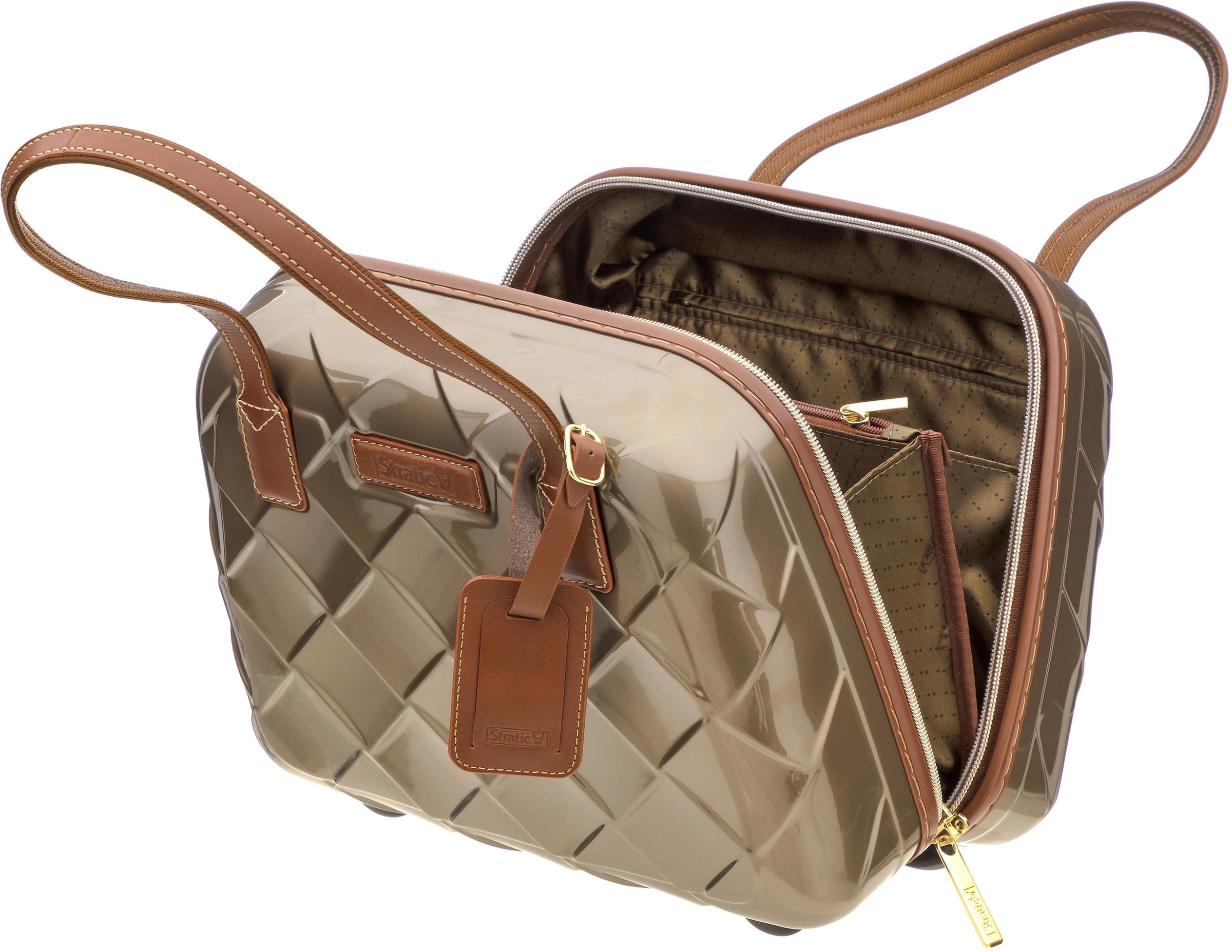 Stratic Beautycase »Beautycase Leather & More«, Handtasche Damen Tasche Damen Henkeltasche