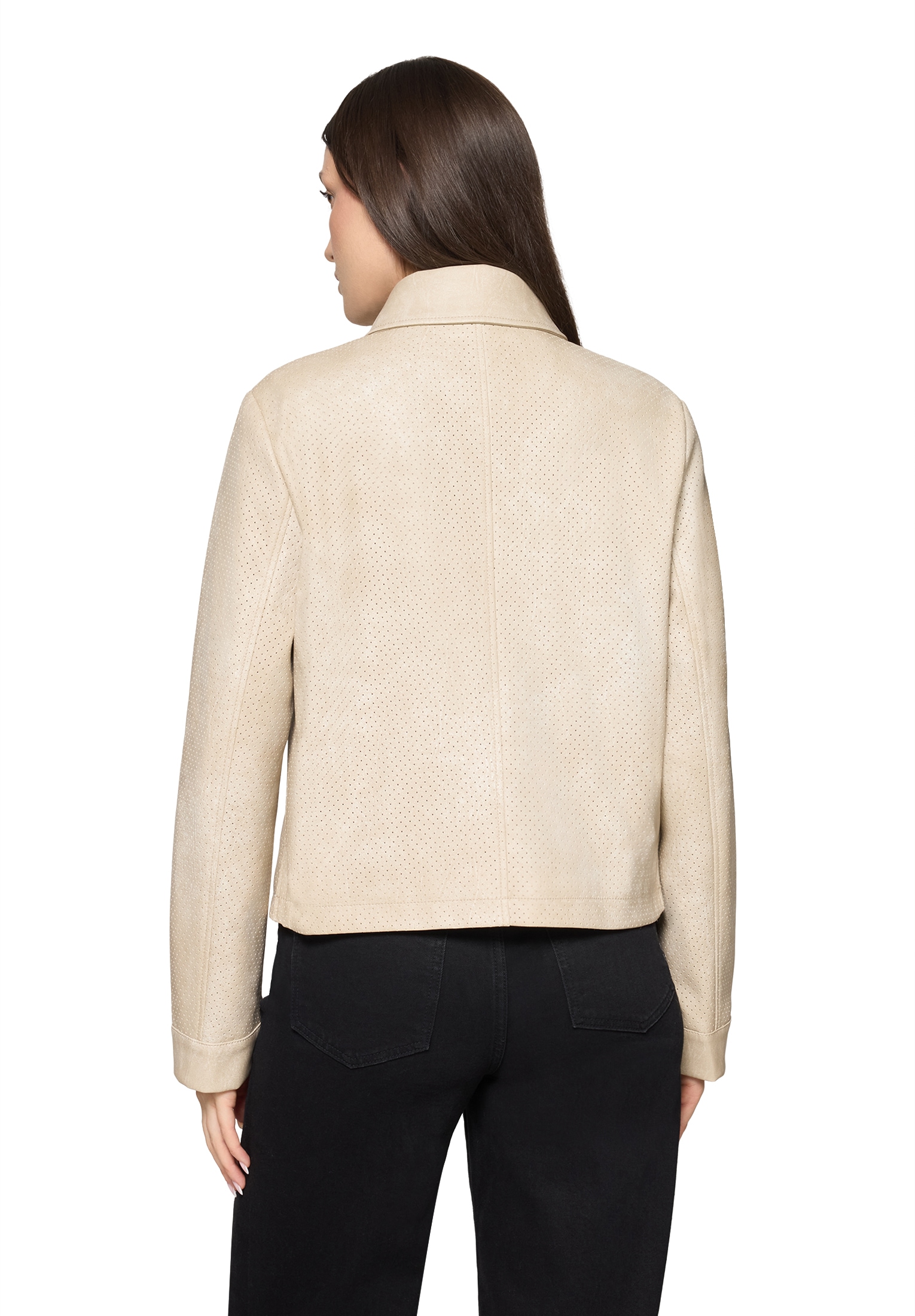 Amber & June Lederimitatjacke »Kunstleder-Jacke mit Kragen«