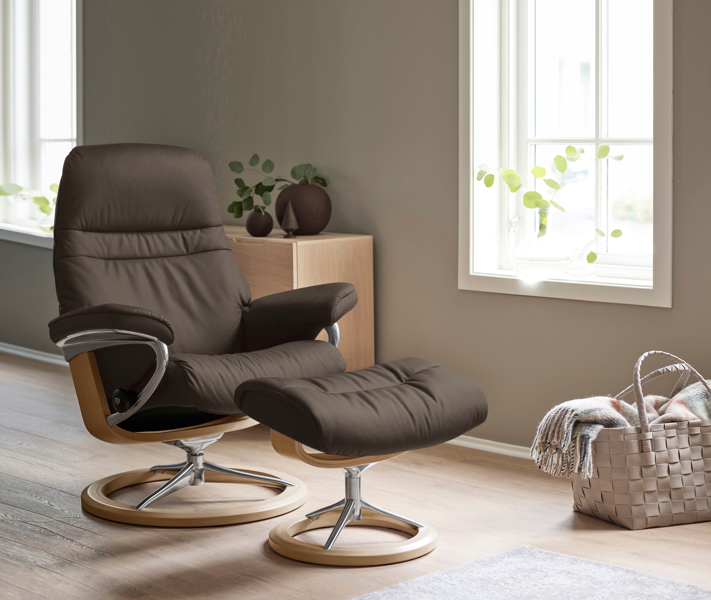 Stressless® Relaxsessel »Sunrise«, mit Signature Base, Größe M, Gestell Eiche