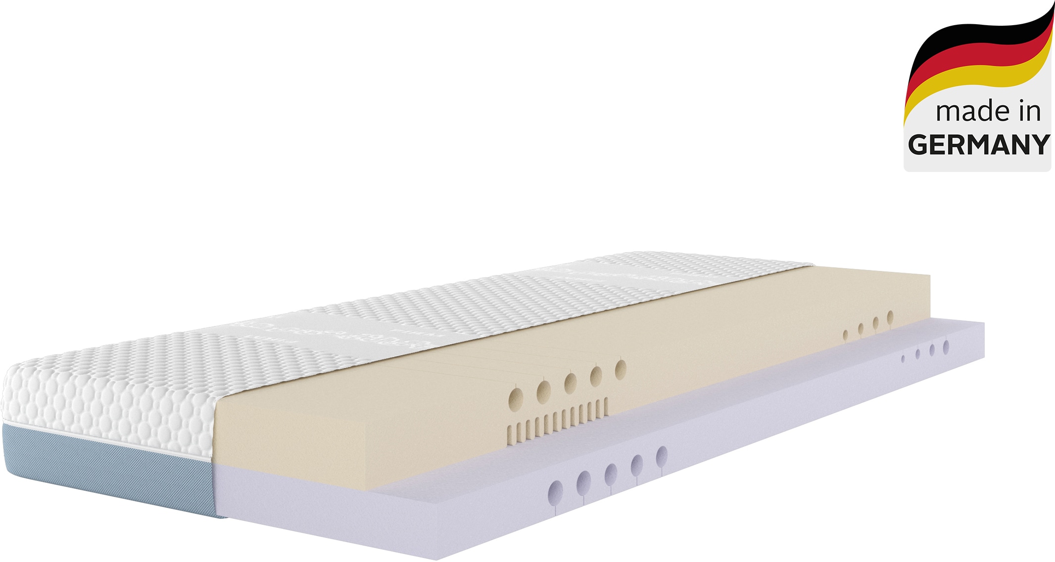 Älgdröm Hybridschaum-Matratze »NEUHEIT, PREMIUM Flipper, 90x200, 140x200 cm, langlebige Qual. RG 39« 25 cm hoch Raumgewicht: 39 kg/m³ 1 Stk. tlg. vier unterschiedlich feste Liegeseiten, in H2+3/H3+4/H4+H5, wendbar