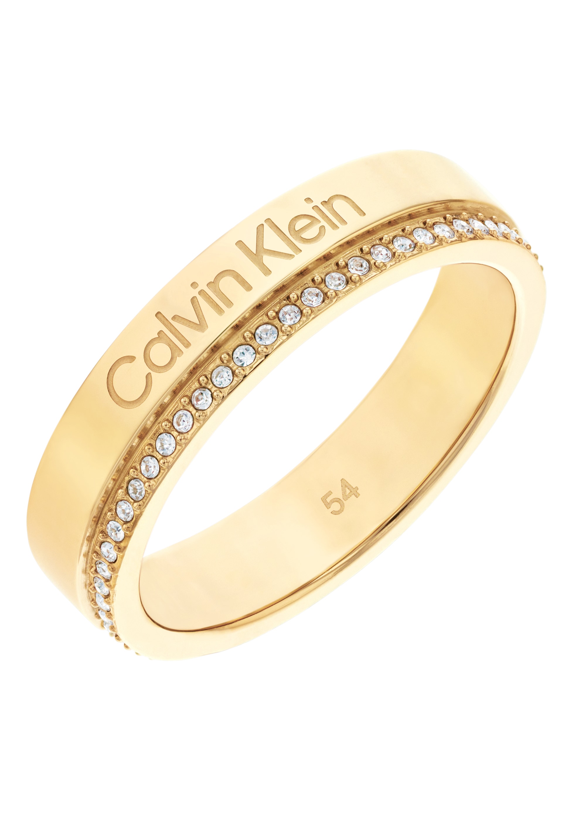 Calvin Klein Fingerring »Minimal Glasstein auf Raten Linear, 35000201B,C,D«, kaufen mit 35000200B,C,D