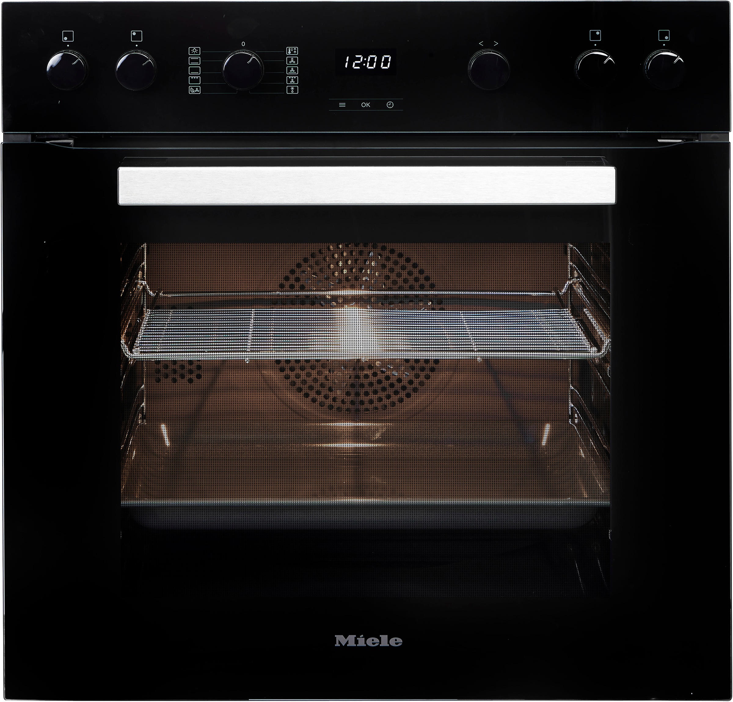 Miele Induktions Herd-Set »H2459I D OBSW + KM 7061 FR« mit Teleskopauszug nachrüstbar Herd-Set - Herd mit 2 FlexiClip-Auszügen sowie Induktionskochfeld