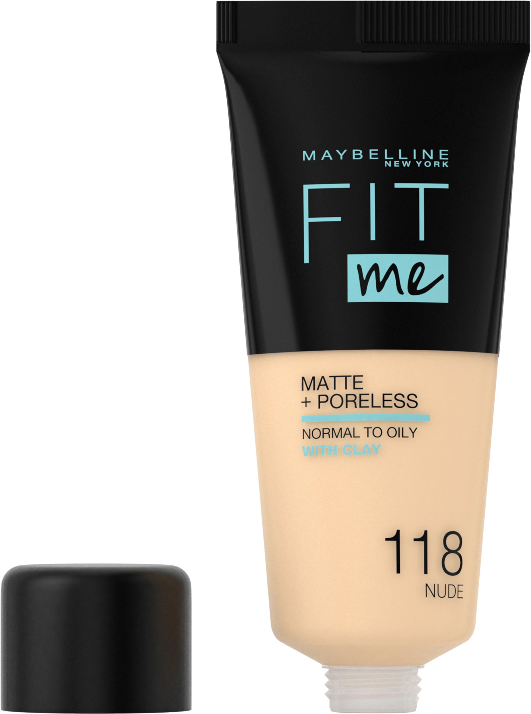 MAYBELLINE NEW YORK Foundation »Fit Me! Matte + Poreless Make-Up«, mit langanhaltender Formel