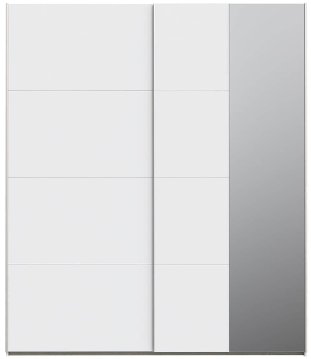 FORTE Schwebetürenschrank »Fittio. Made in Europe, 2 Schiebetüren, modernes Design«, Höhe 2,35 mtr, stehende Montage, Spiegel