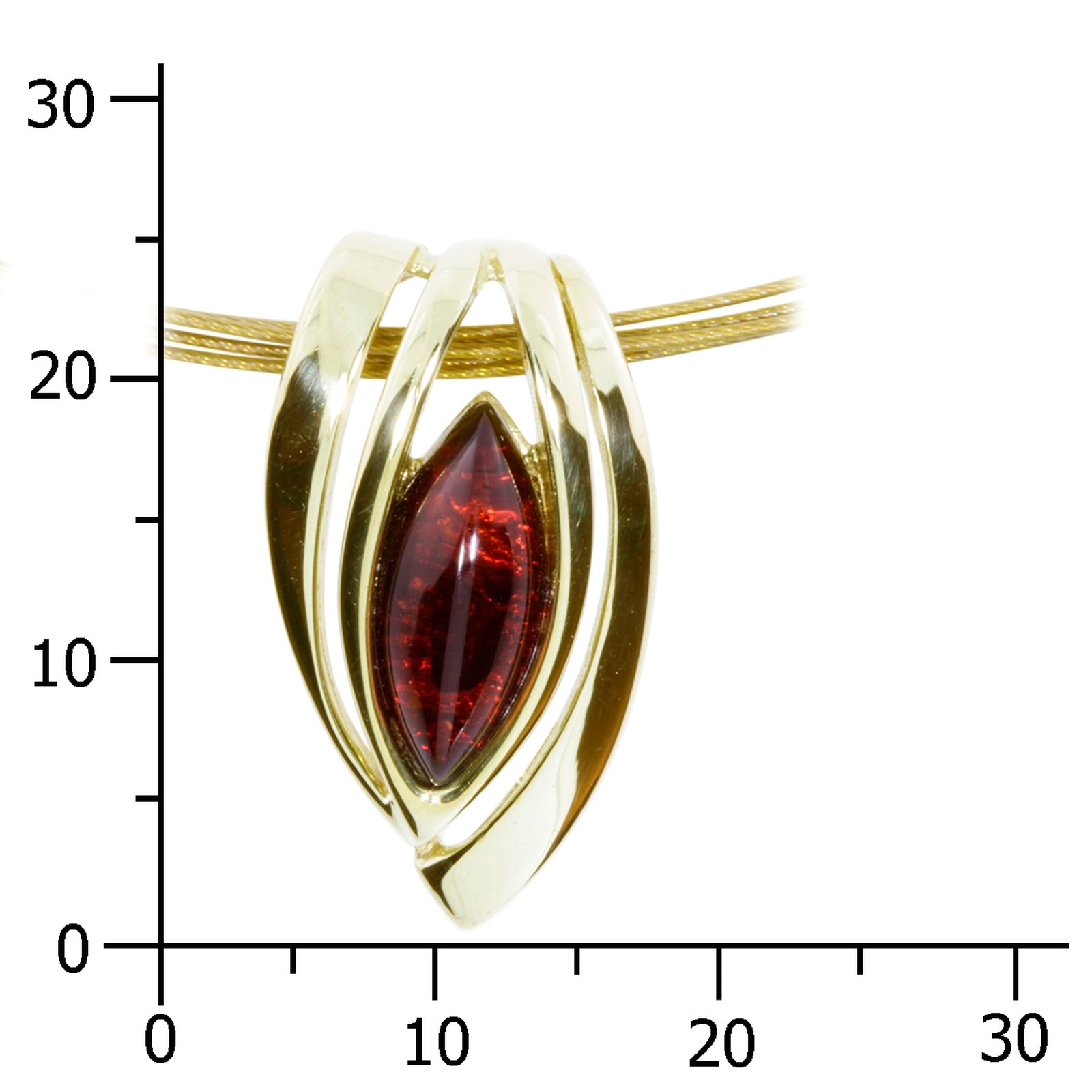OSTSEE-SCHMUCK Kette mit Anhänger »- Gleiter-Rana - Gold 333/000 - Bernstein«
