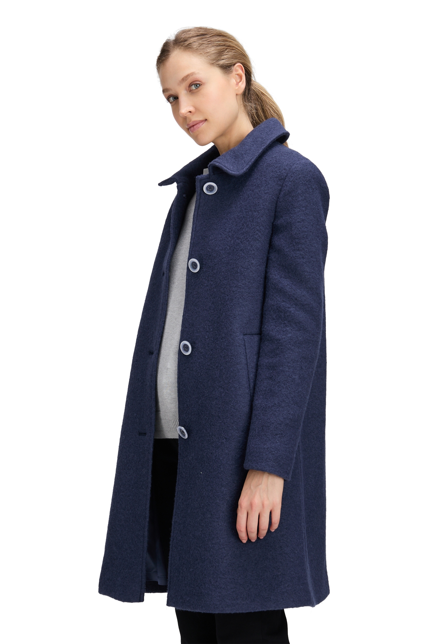 Betty Barclay Wolljacke »Wollmantel mit abnehmbarer Kapuze«