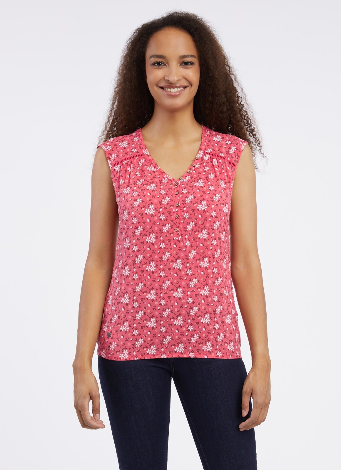 Ragwear V-Shirt »SALTTY B«, V-Ausschnitt mit Zierknöpfen im Relax Fit