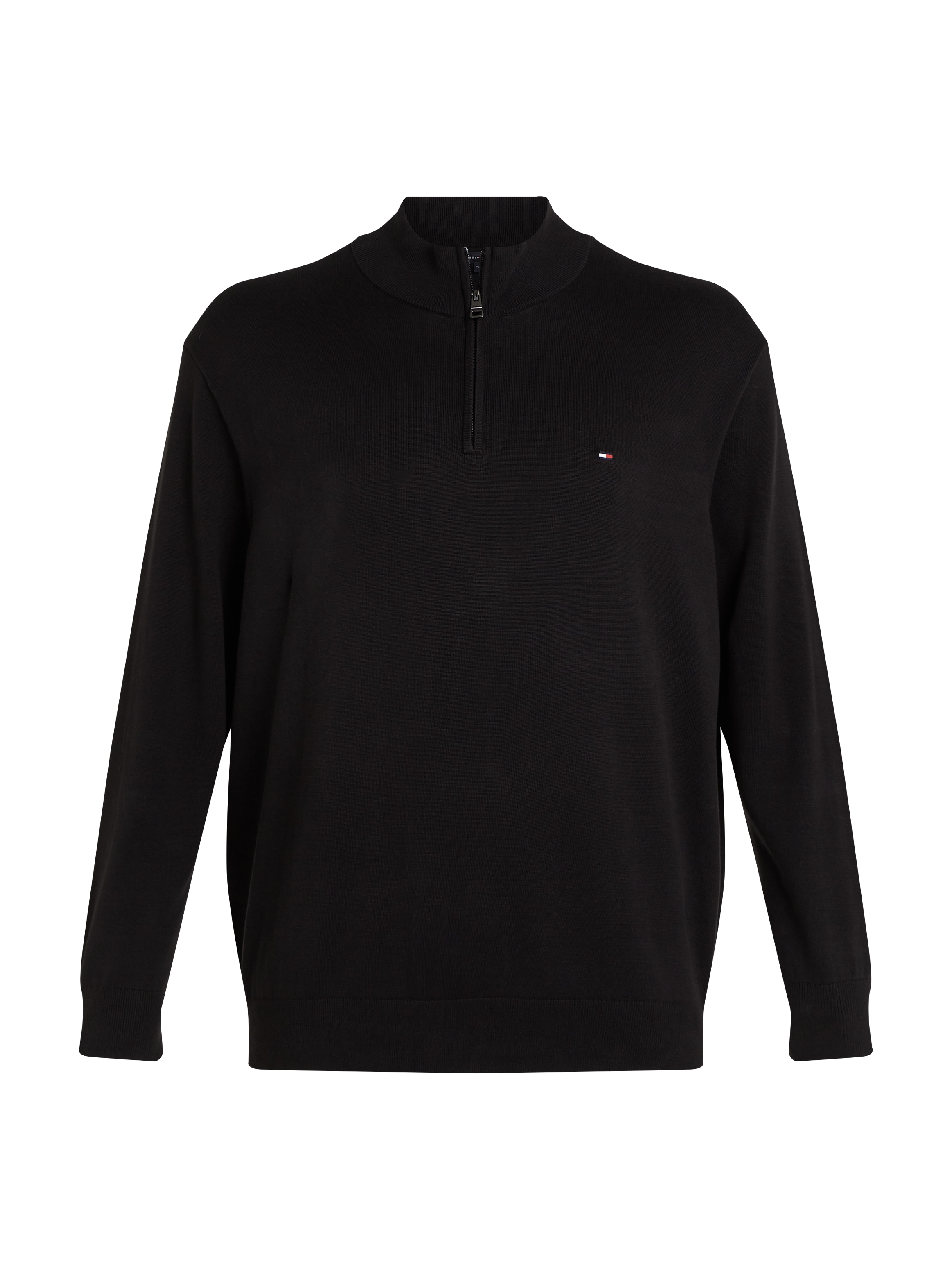 Tommy Hilfiger Big & Tall Stehkragenpullover »BT-ESSENTIAL COTTON ZIP MOCK-B«, Großen Größen