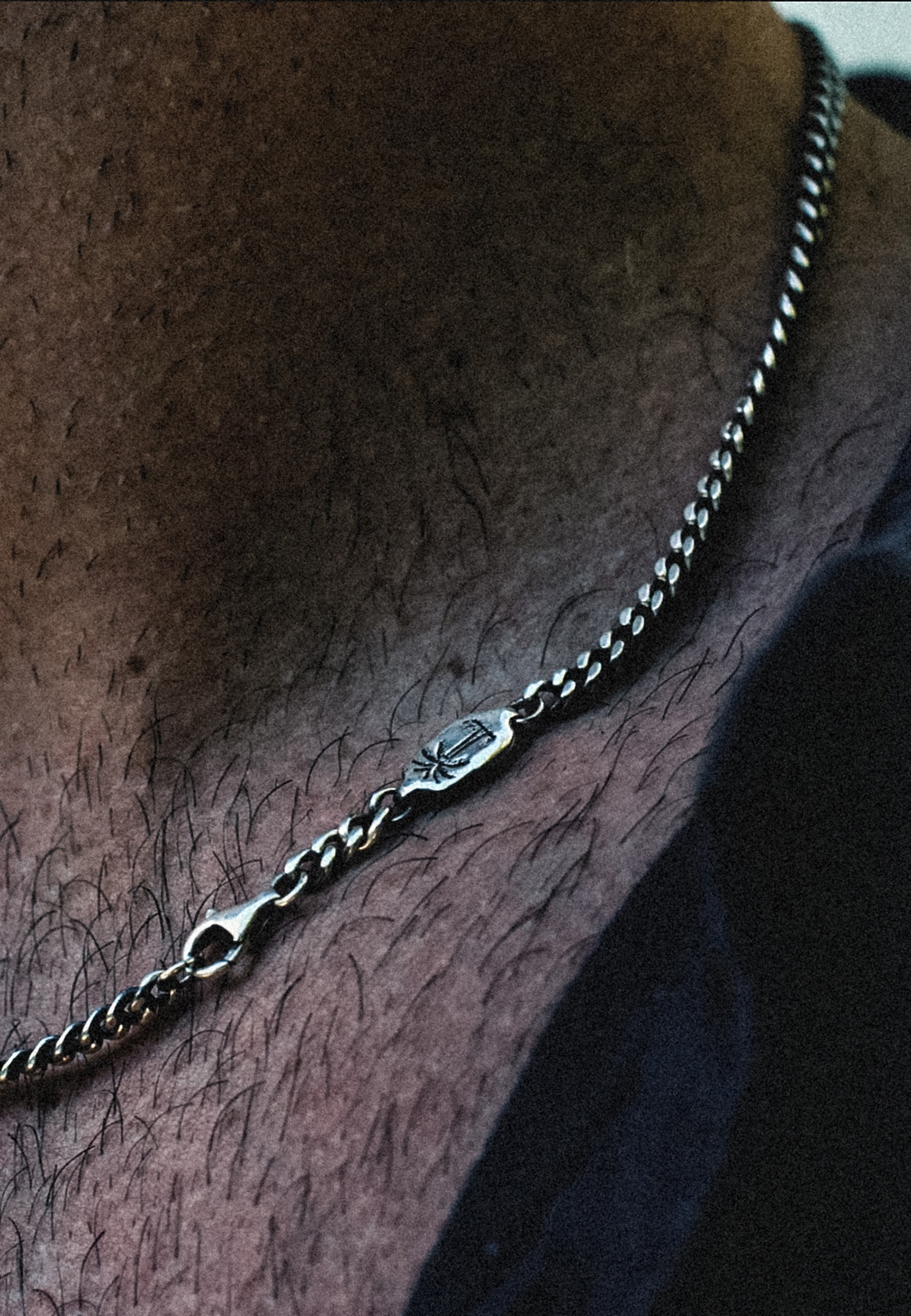 HAZE & GLORY Silberkette »Halskette Panzerkette Palme Basic 925 Silber«