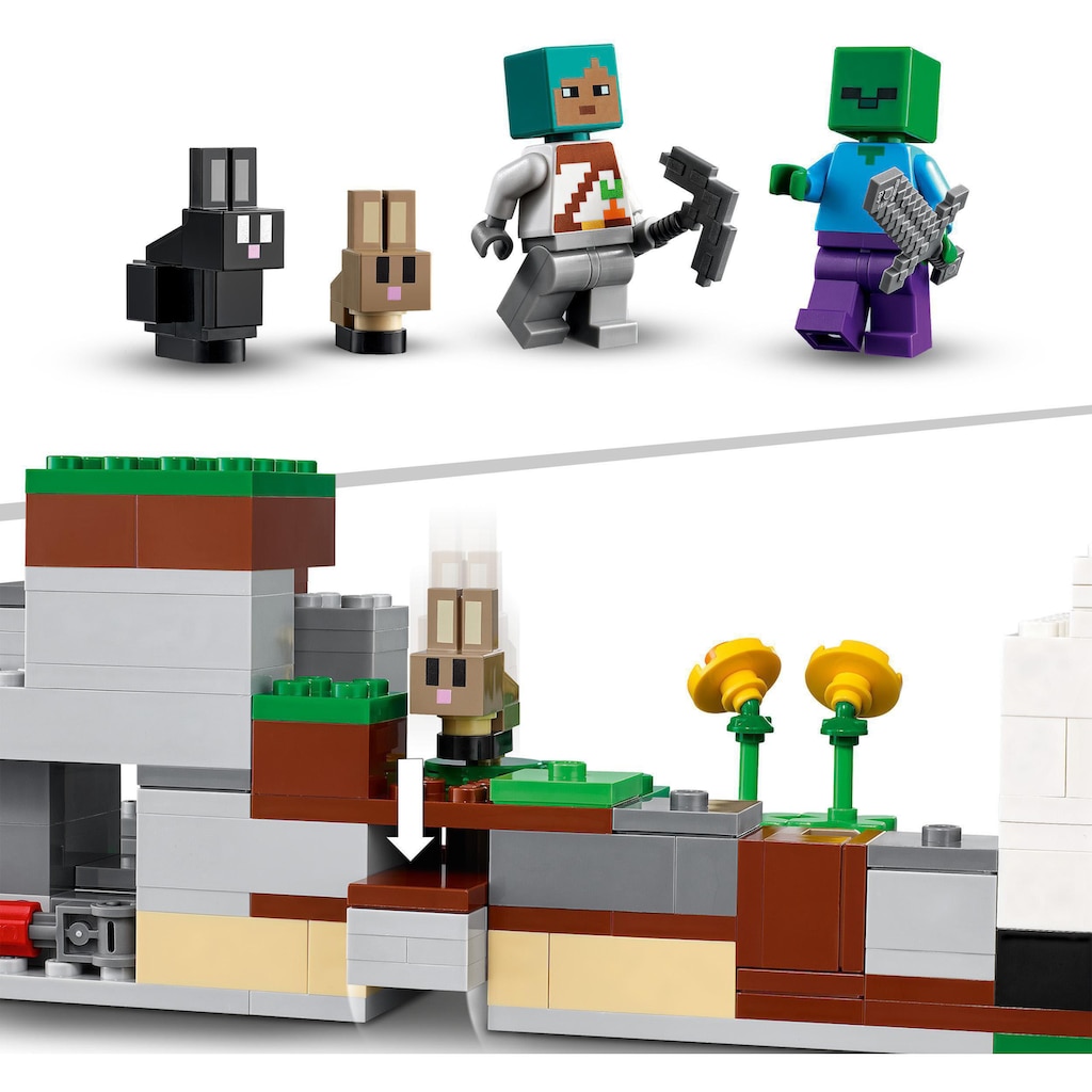 LEGO® Konstruktionsspielsteine »Die Kaninchenranch (21181), LEGO® Minecraft™«, (340 St.)